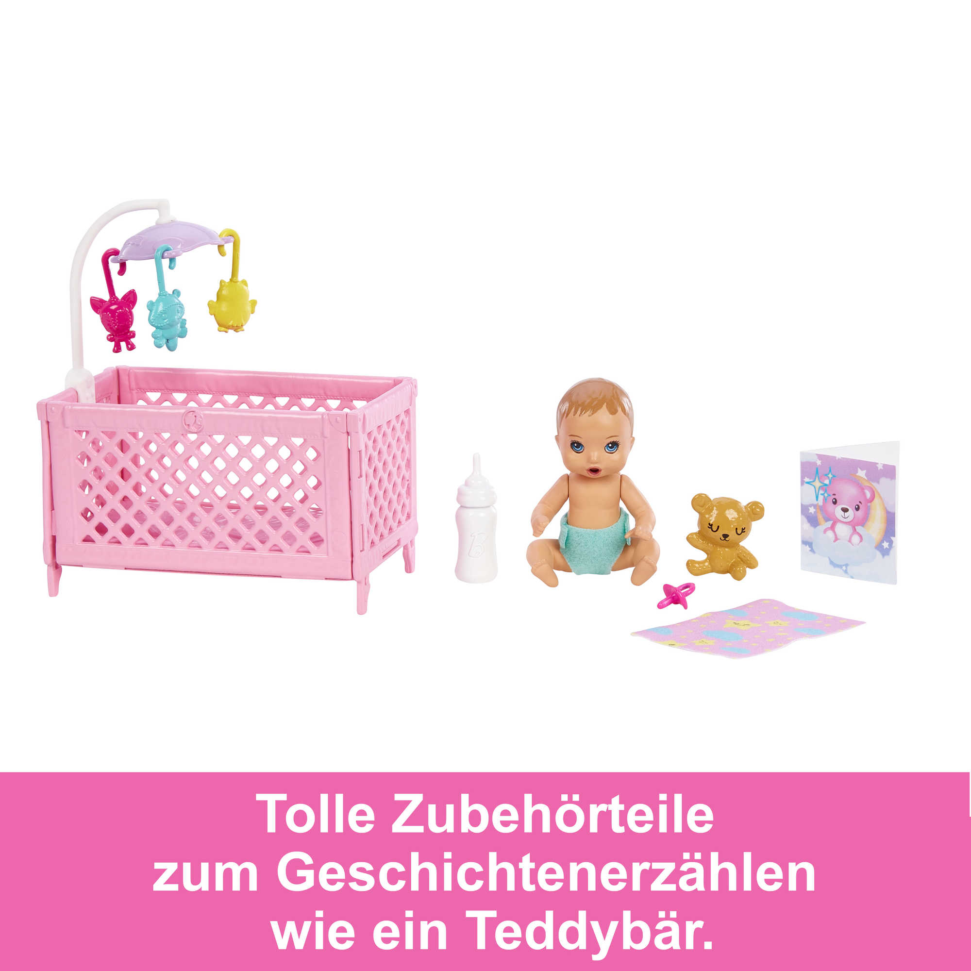 Barbie-Puppen Und Zubehörteile, Skipper Babysitter-Spielset Mit Gitterbett