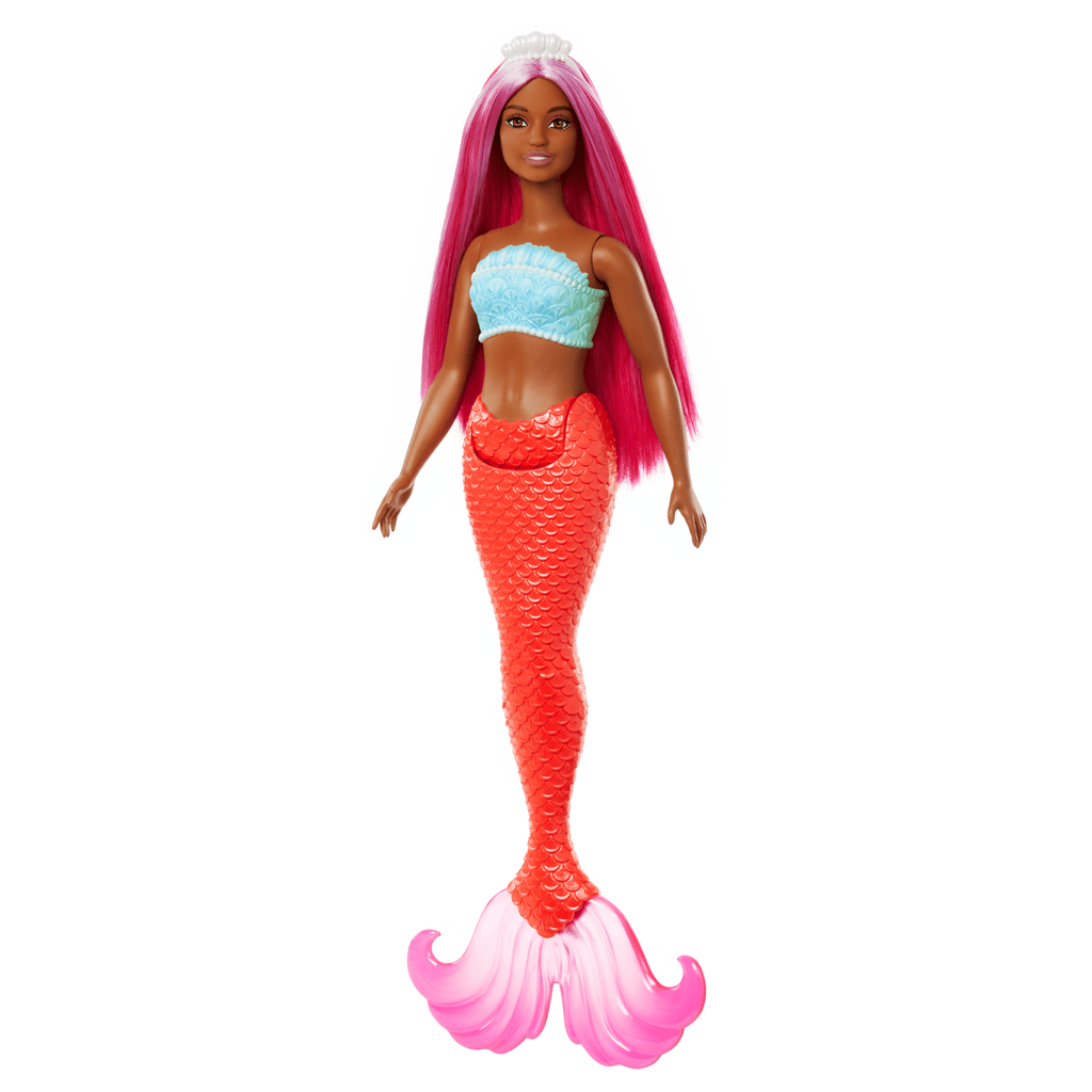 Barbie Sirena Con Capelli Magenta, Coda Rossa Tropicale E Cerchietto