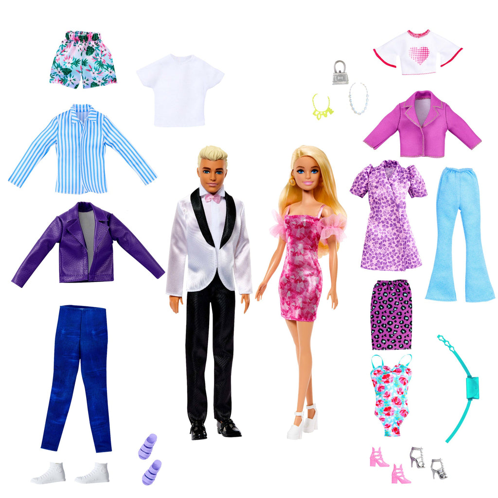 Giysiler Ve Aksesuarlarla Barbie Ve Ken Kıyafet Seti