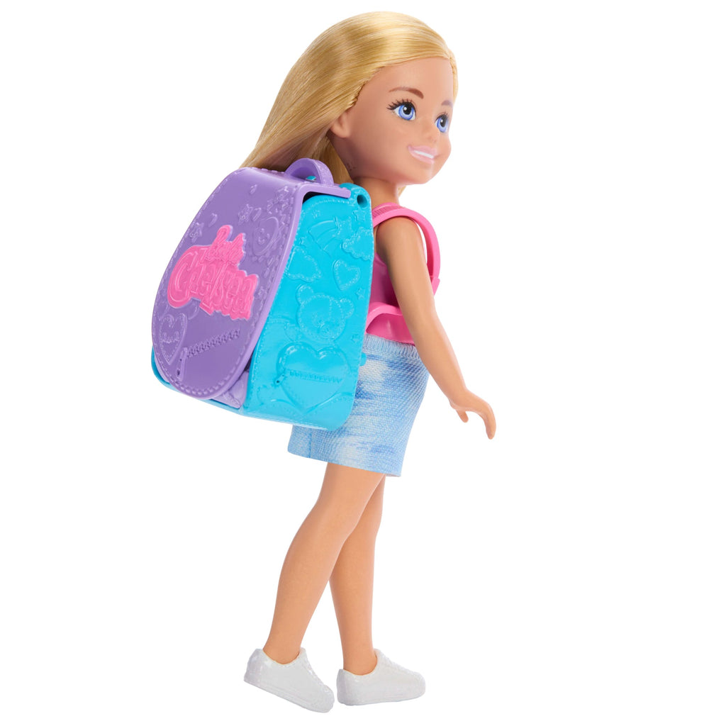 Muñeca Chelsea De Familia Y Amigos De Barbie Con Mochila Para Preparar Magdalenas, Accesorios Y Mochila Con Pieza De Juego De Magdalena