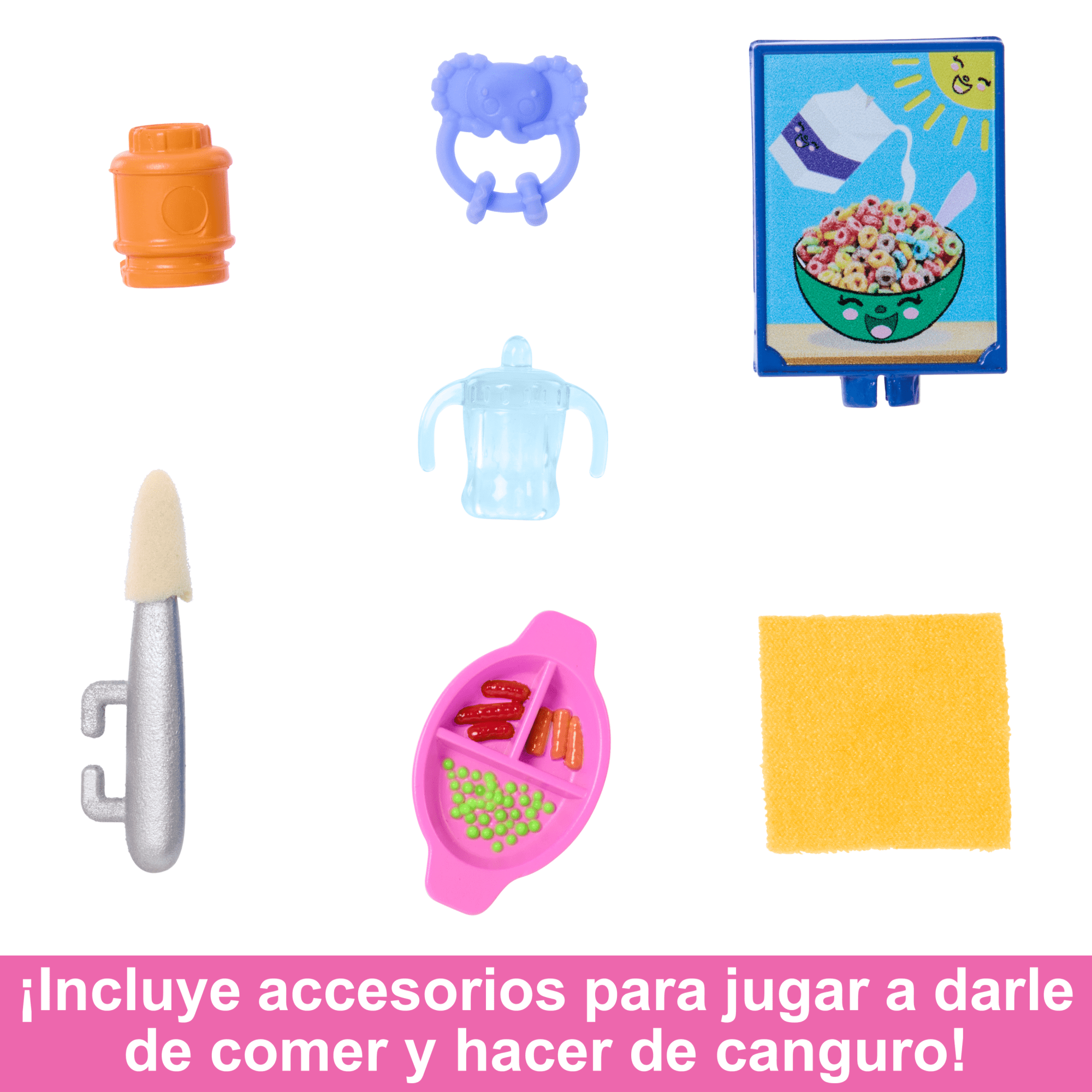 Barbie Muñeca Skipper Niñera Con Trona, Bebé Y Accesorios