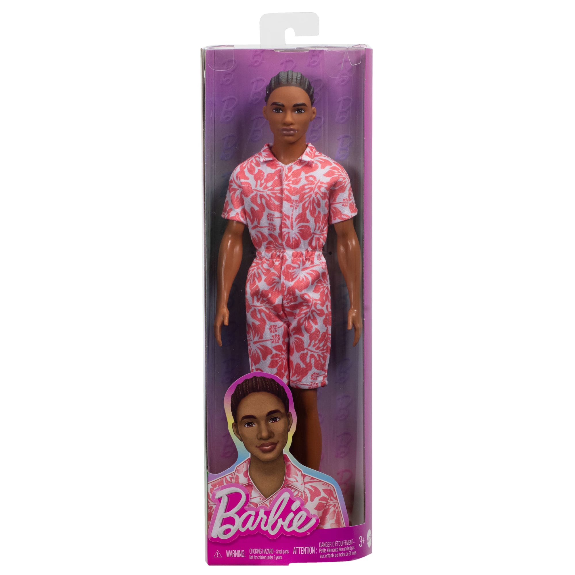 Barbie Fashionistas Ken-Puppe Nr. 235 Mit Jumpsuit in Hawaii-Muster, Grünen Sandalen Und Braunen Haaren