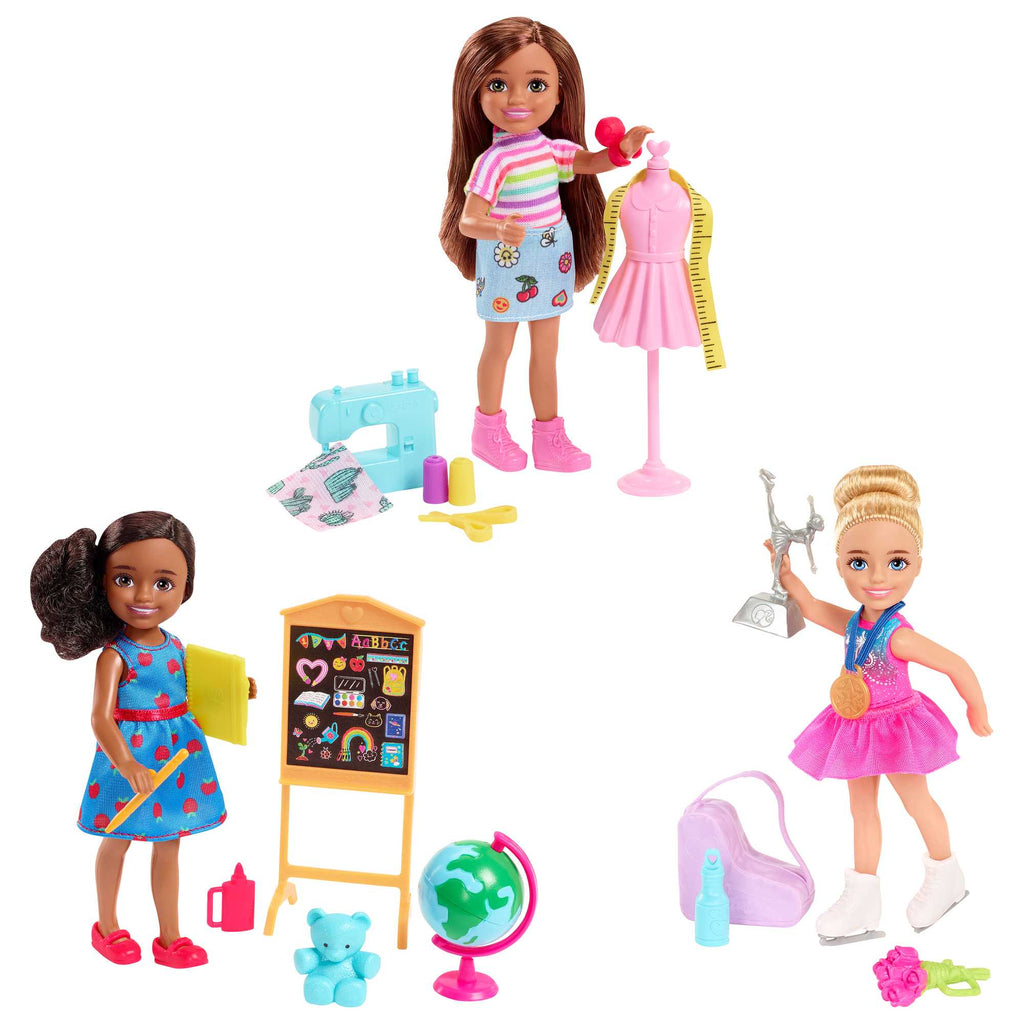 Barbie Toys, Chelsea Doll and Accessories, Can Be Career-Themed Small Dolls