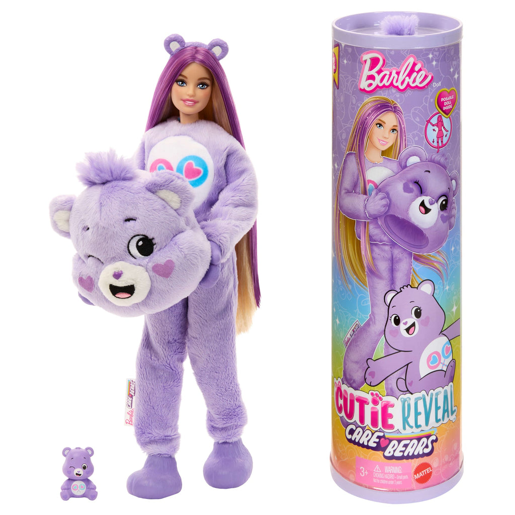 Bambola Barbie Cutie Reveal Serie Care Bears Con Accessori in Costume Di Peluche Share Bear, 10 Sorprese