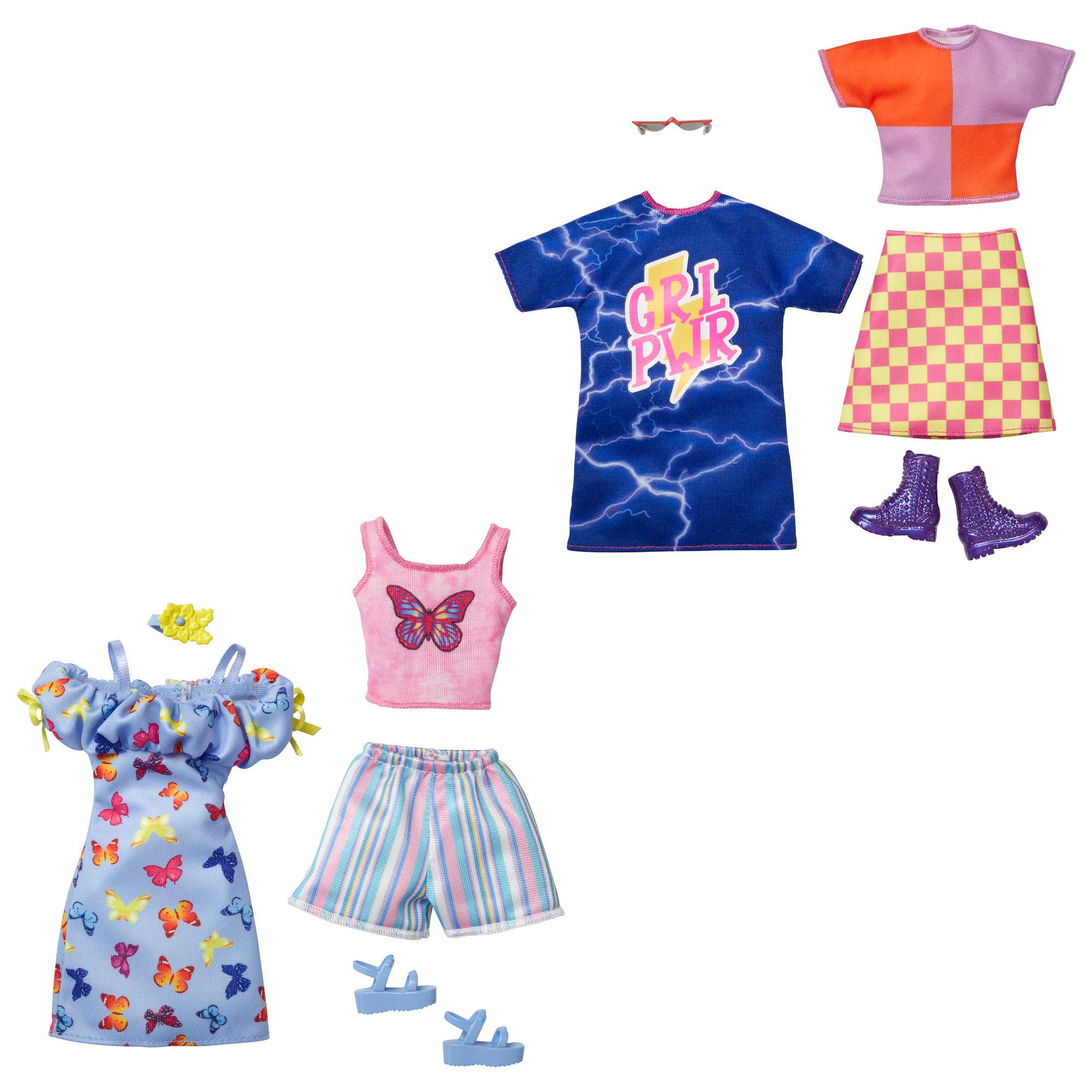 Barbie Kleding -- 2 Outfits En 2 Accessoires Voor Barbie