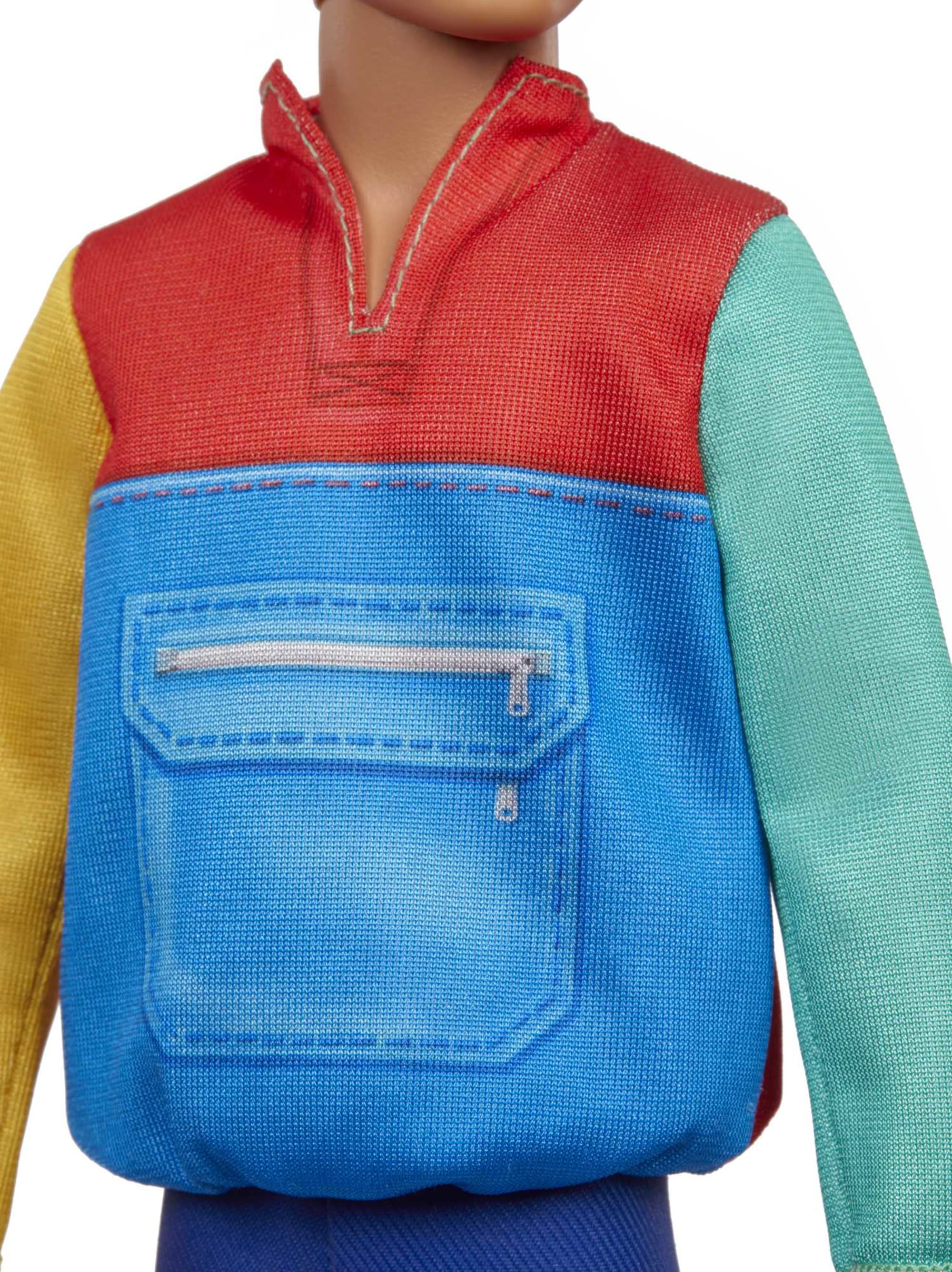 Barbie Ken Fashionistas Puppe in Blockfarben Jacke, Anziehpuppe