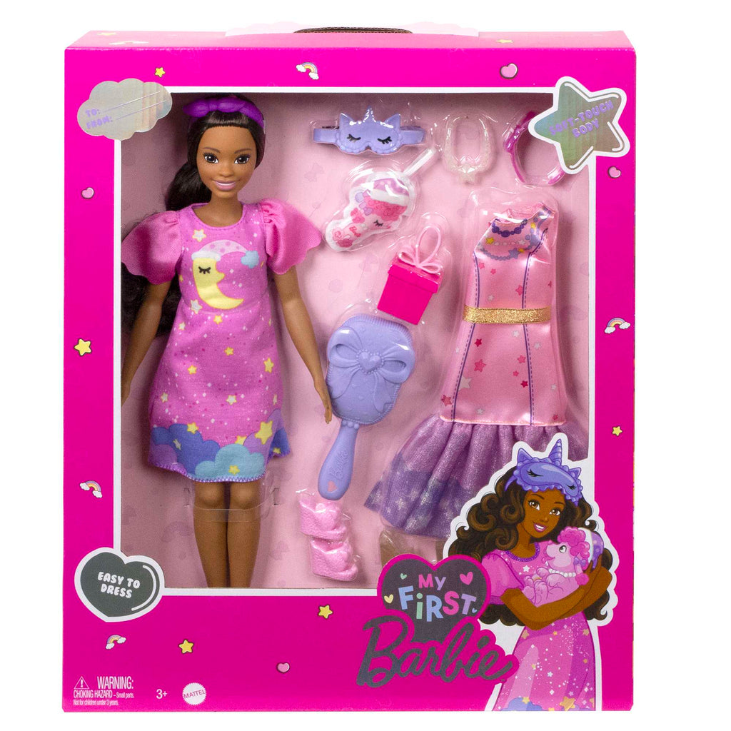 Barbie - Ma Première Barbie - Poupée Brune - Poupée Mannequin - 3 Ans Et +