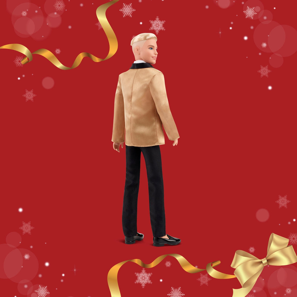 Barbie Signature, Ken Magia Delle Feste 2025, Bambola Da Collezione Con Tuta Elegante E Giacca Dorata