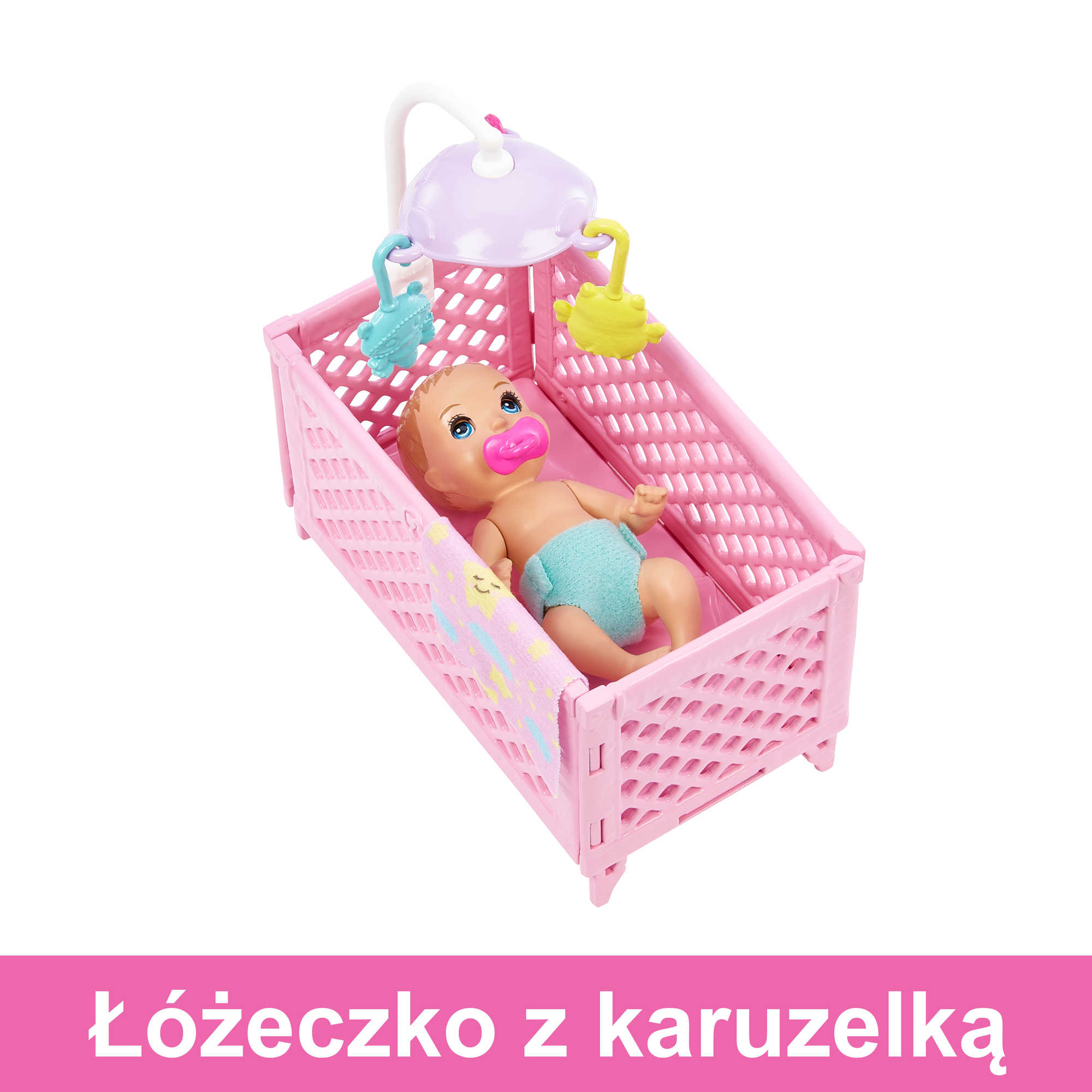 Barbie Opiekunka Zestaw Usypianie maluszka + Lalka Skipper i bobas