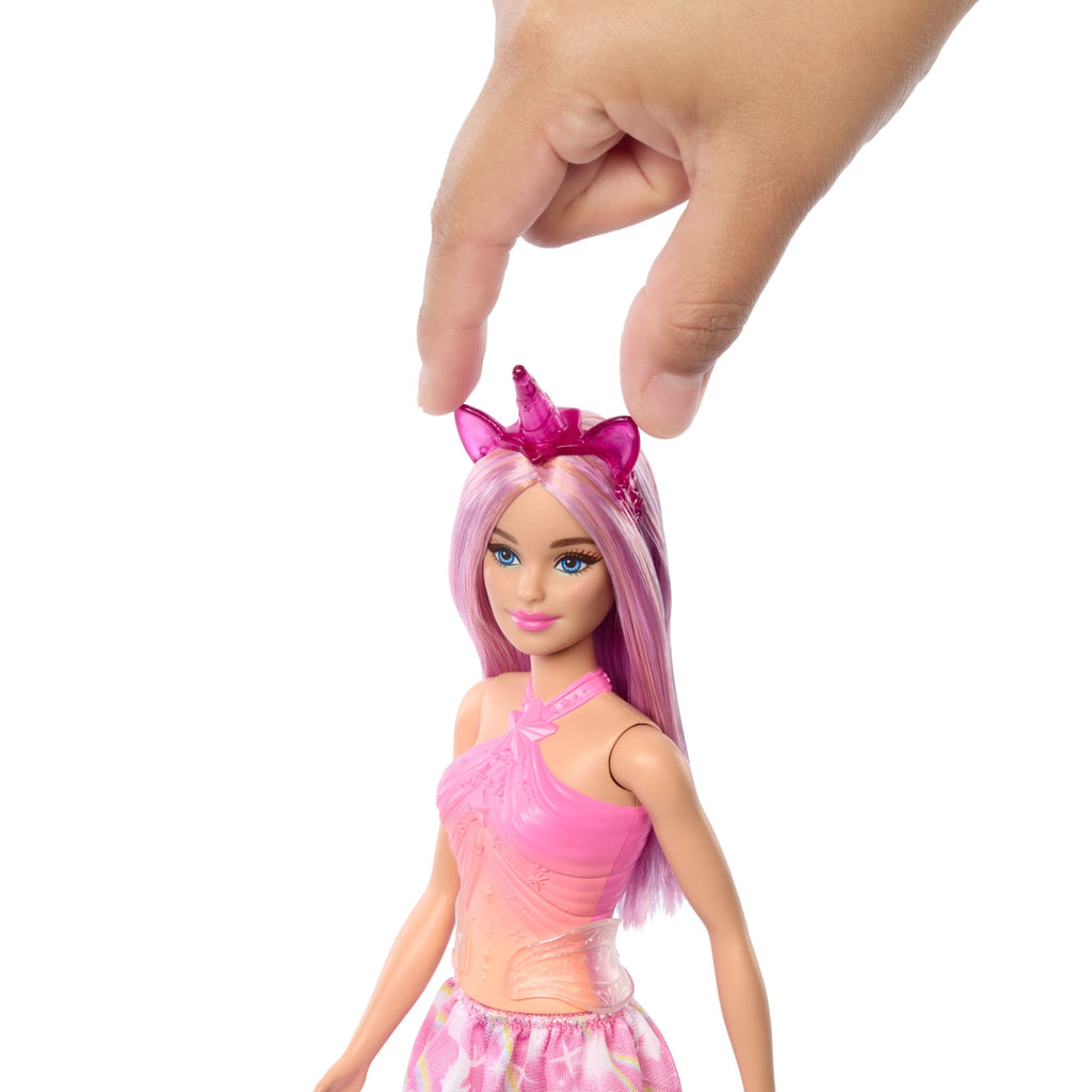 Barbie Eenhoornpoppen Met Fantasiekapsel, Outfits Met Kleurverloop En Accessoires in Eenhoornstijl