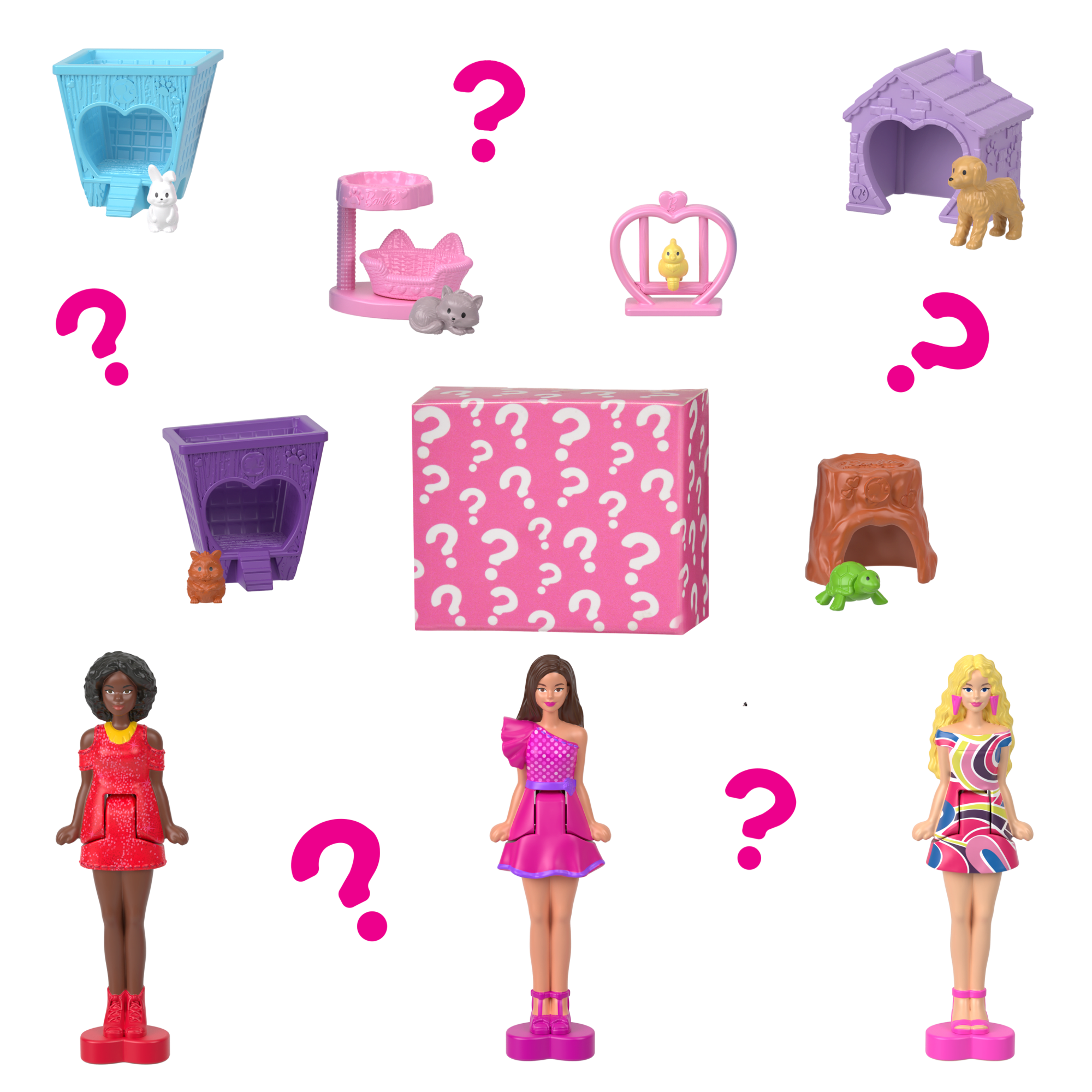 Barbie Mini Barbieland Poppenhuis Speelsets Met Pop Van Bijna 4 Cm, Meubels En Accessoires (Stijlen Kunnen Variëren)