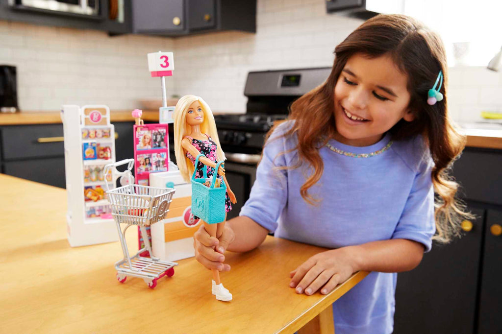 Barbie Muñeca Vamos Al Supermercado, Accesorios Muñeca (Mattel Frp01)