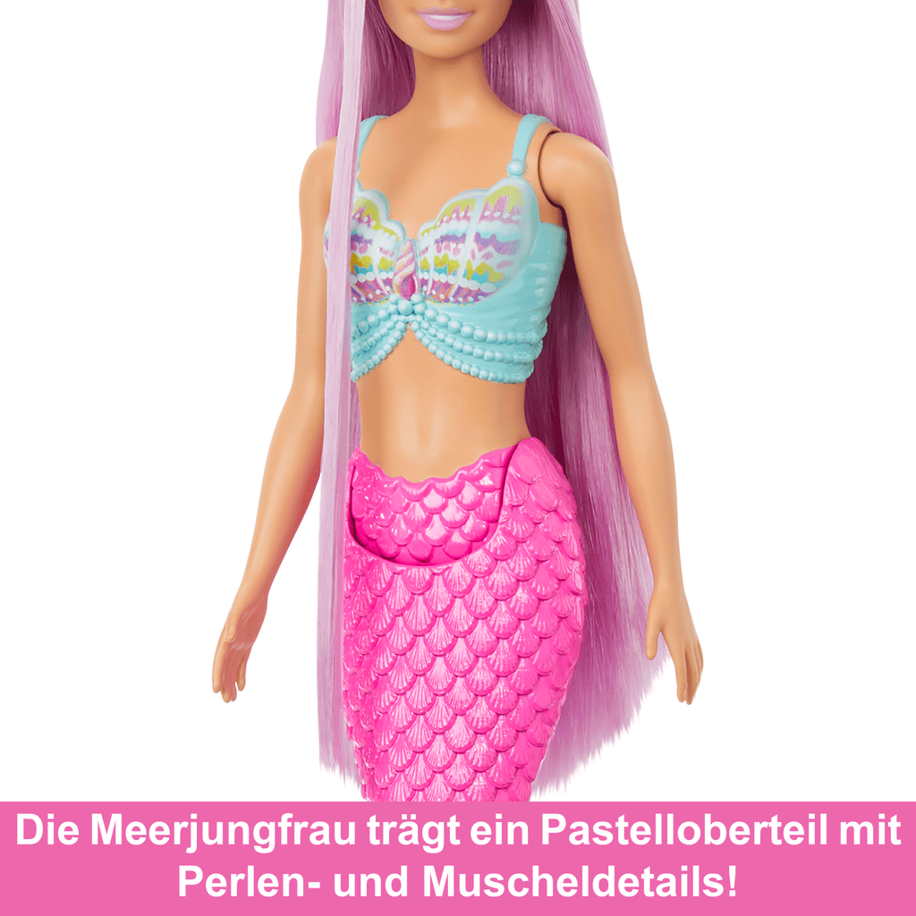 Barbie Meerjungfrauen-Puppe Mit Ca. 18 Cm Langen Fantasy-Haaren Und Zubehör Zum Stylen