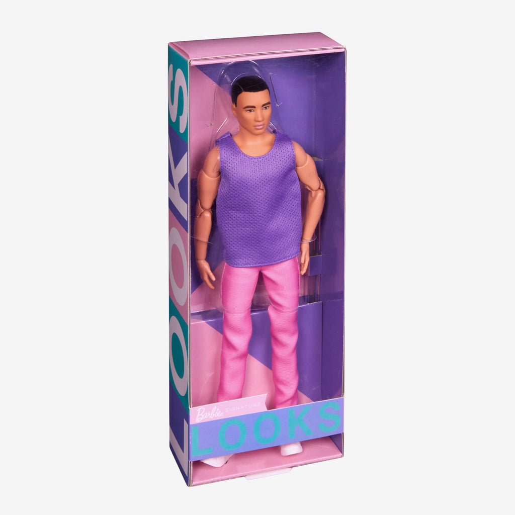 Barbie - Barbie Ken Barbie Looks Cheveux Bruns Tenue Color Block - Poupée Mannequin - 3 Ans Et +