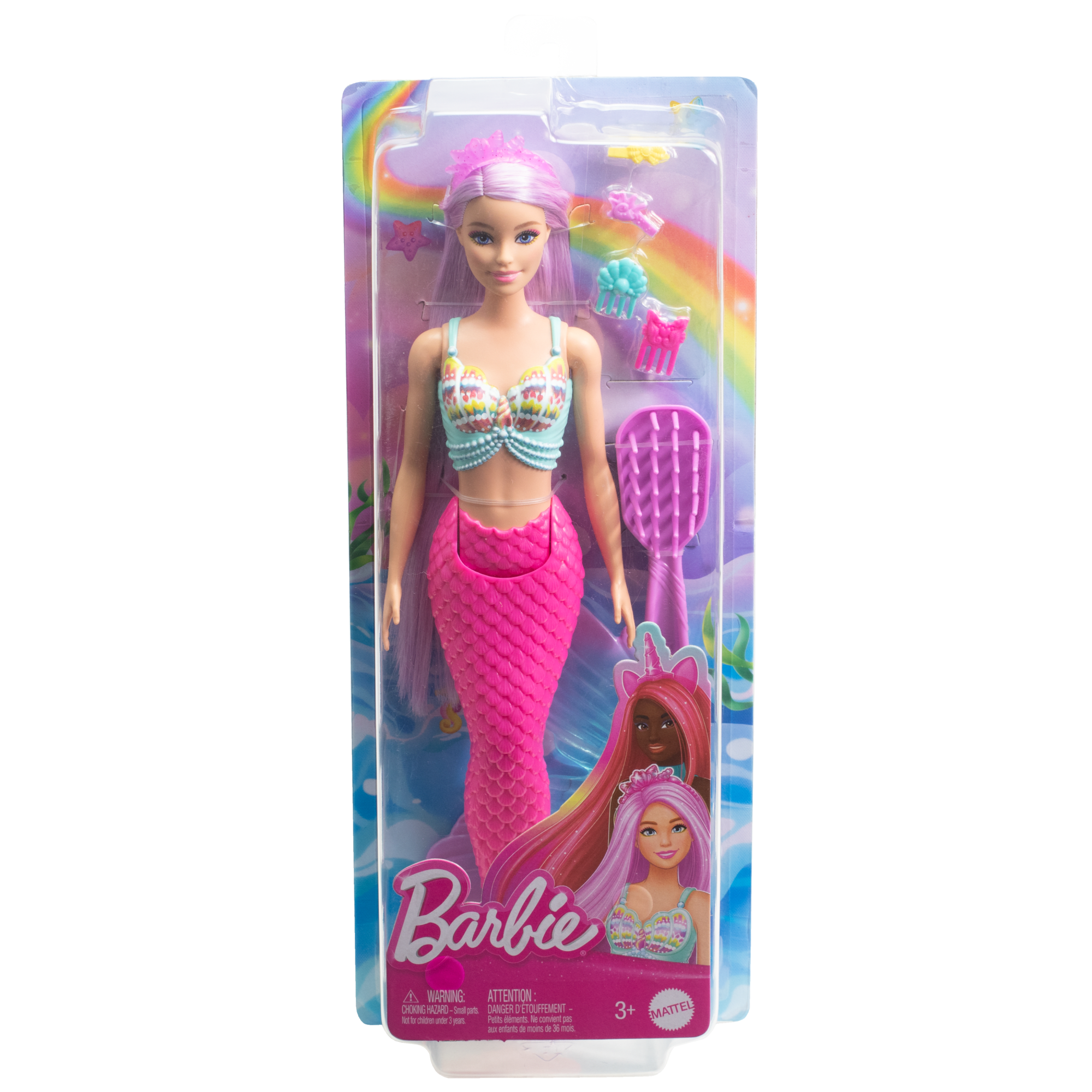 17 Cm Uzunluğunda Renkli Saçlı Deniz Kızı Barbie Ile Saç Şekillendirme Oyunlarına Uygun Aksesuarlar