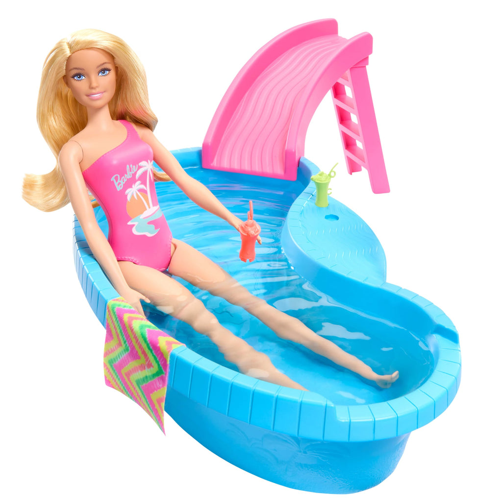 Barbie-Poupée Et Accessoires-Coffret Poupée Blonde Avec Piscine