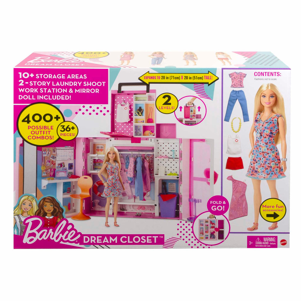 Barbie - Poupée Et Coffret Dressing Deluxe - Poupée Mannequin - 3 Ans Et +