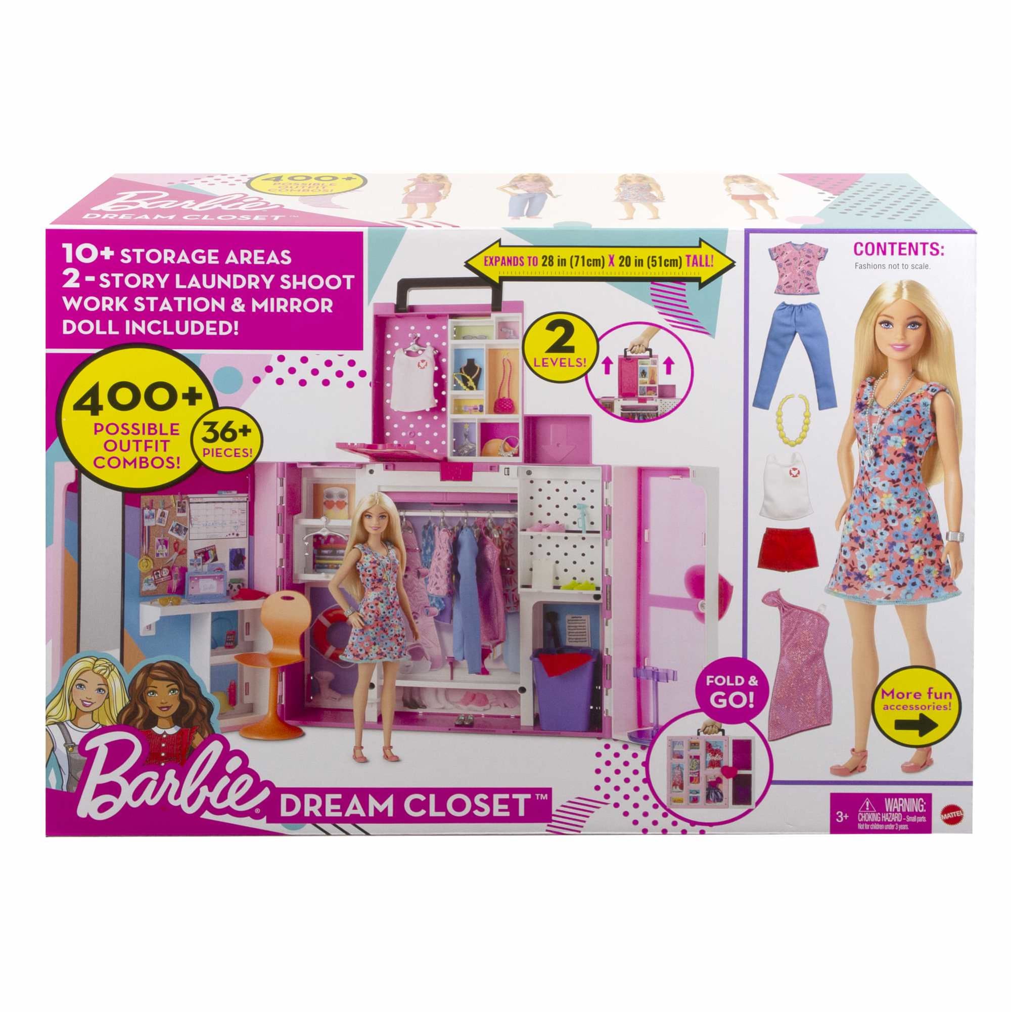 Barbie - Poupée Et Coffret Dressing Deluxe - Poupée Mannequin - 3 Ans Et +