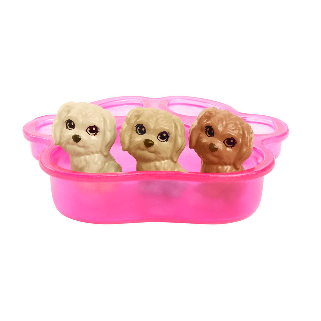 Barbie - Coffret Naissance Des Chiots - Poupée Mannequin - Dès 3 Ans