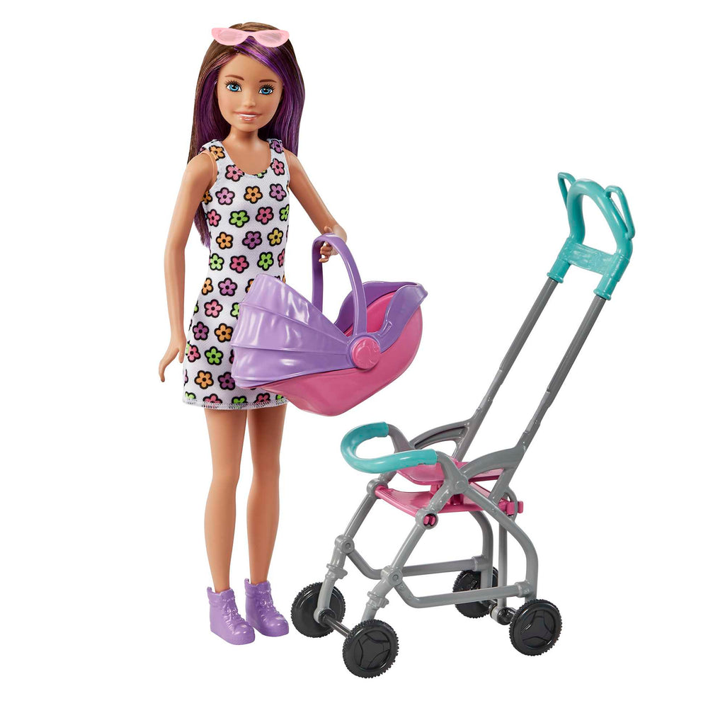 Barbie-Coffret Skipper Baby-Sitter Poussette Avec Poupée, Dès 3 Ans