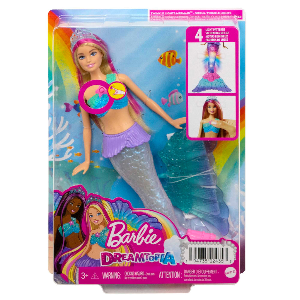 Barbie Dreamtopia Sirena Luci Scintillanti Bambola Con Giochi Di Luce, Dai 3 AI 7 Anni