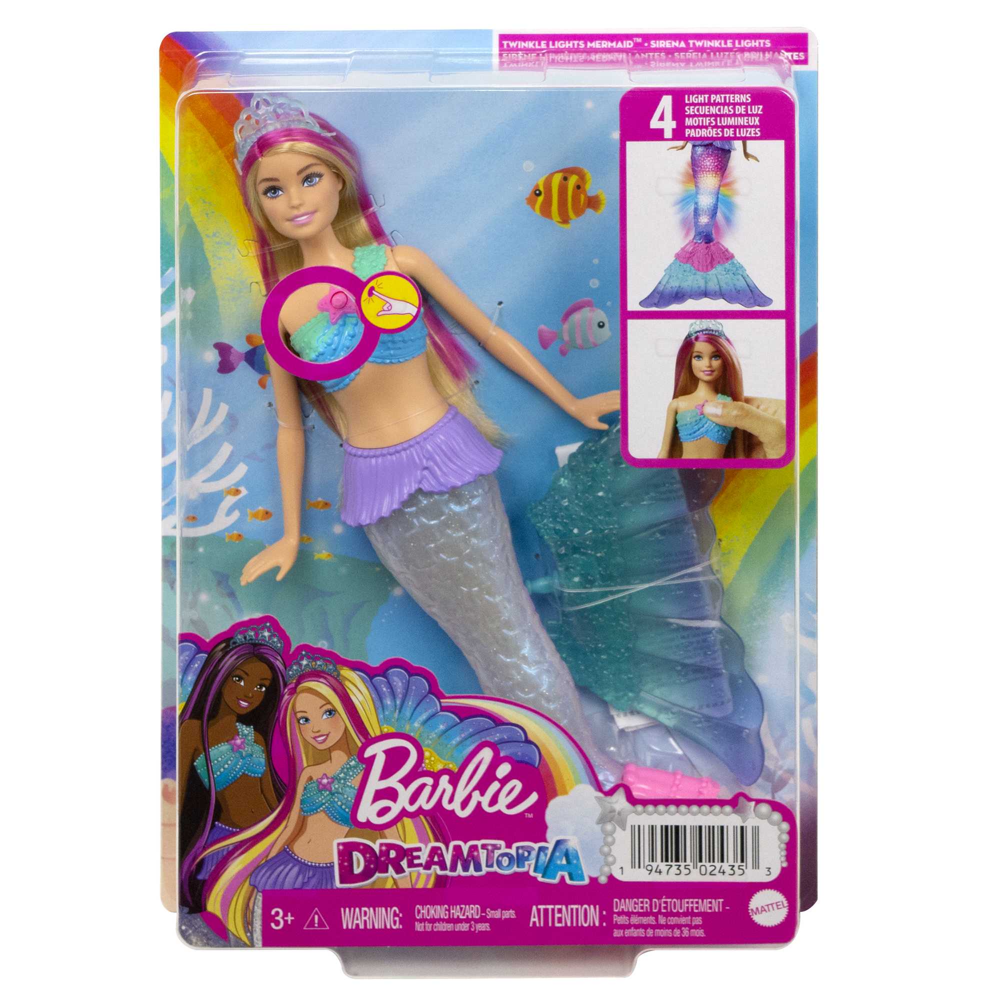Barbie Işıltılı Deniz Kızı Bebek, Işıklı, 3-7 Yaş