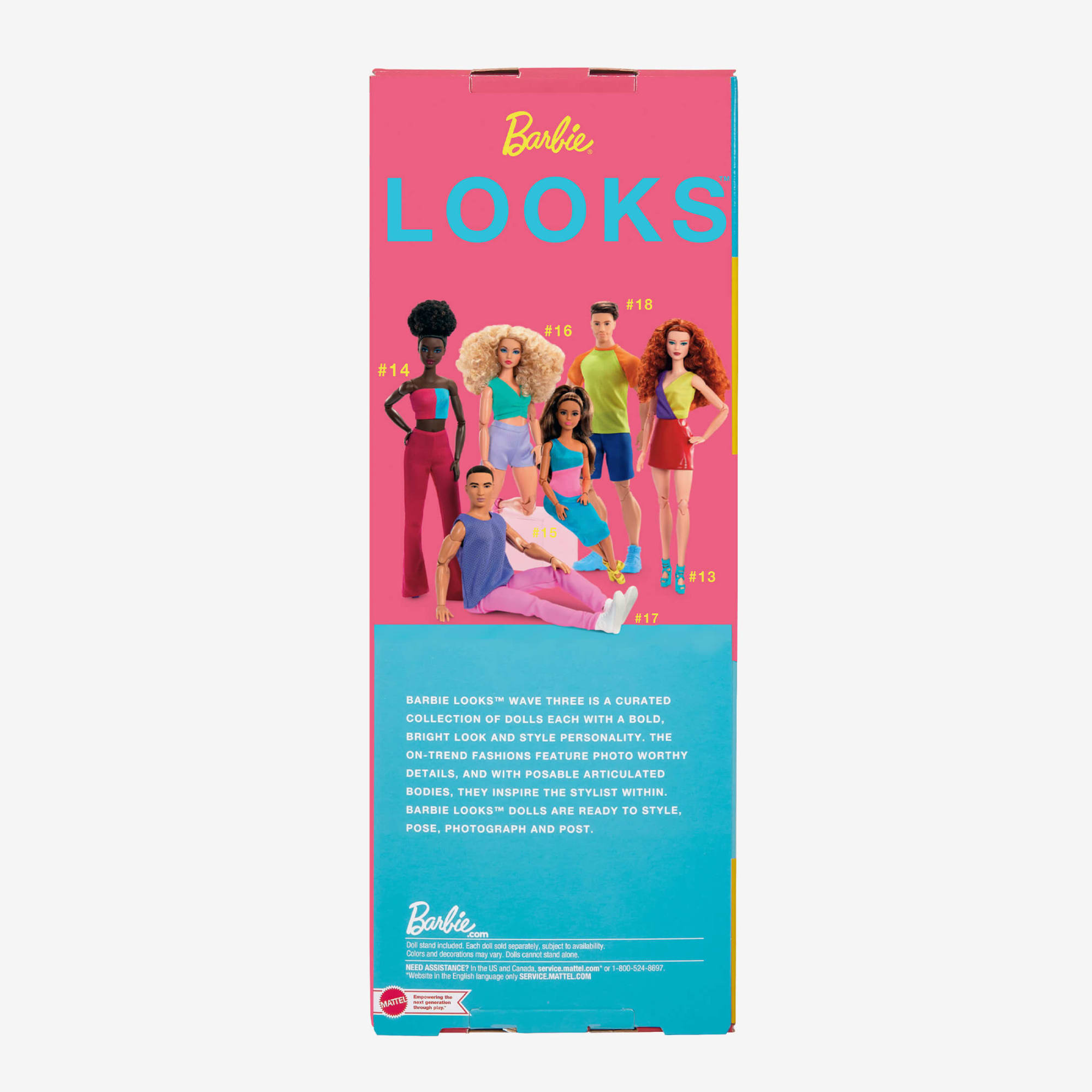 Barbie Looks 15 - Poupée Brune Avec Robe Midi Unie Color Block