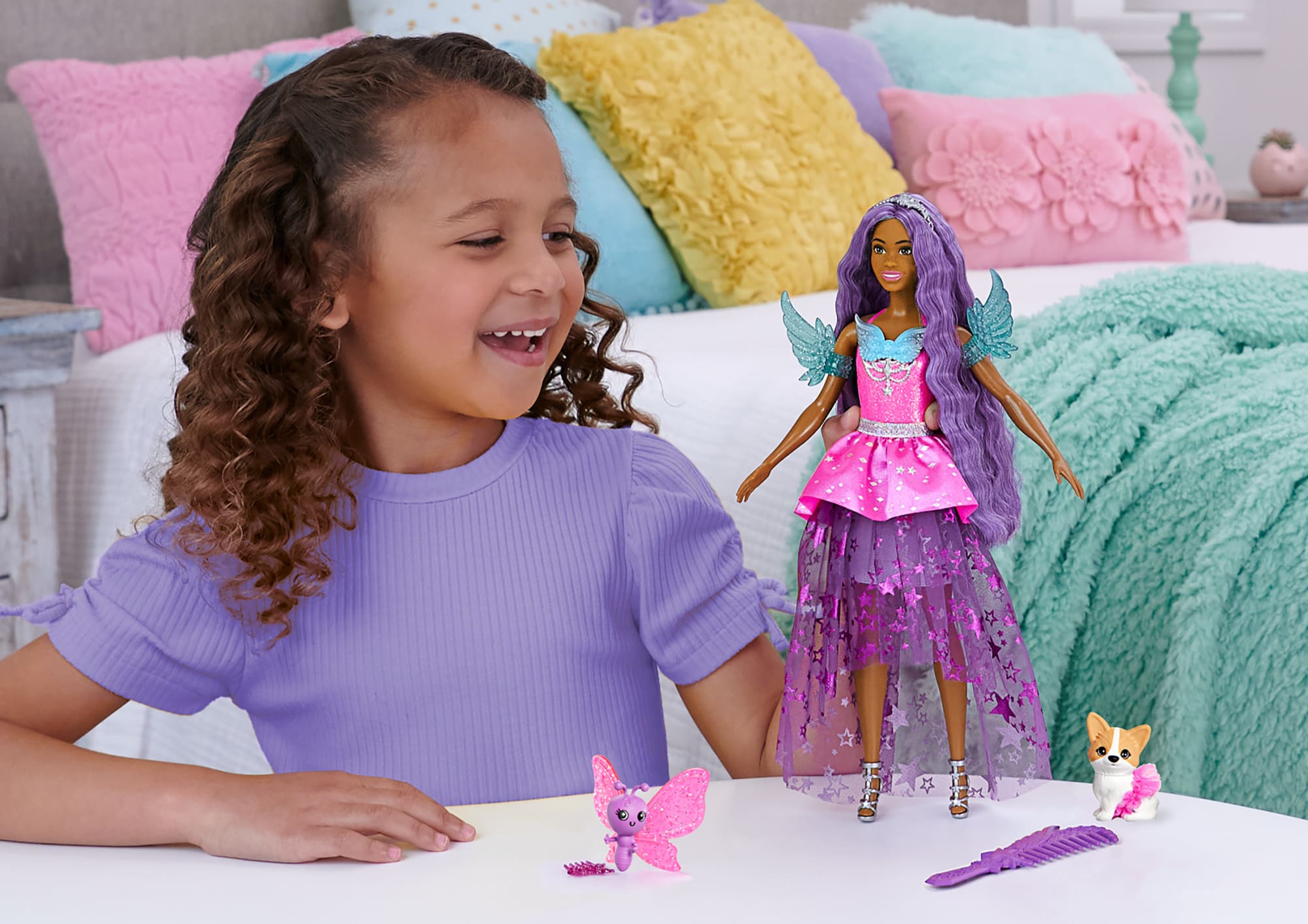 Barbie-A Touch Of Magic-Brooklyn-Poupée Avec 2 Animaux Féeriques