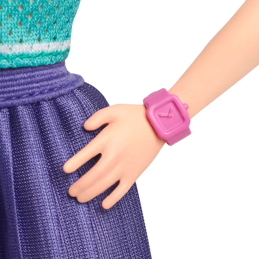 Forması Ve Pileli Mor Eteğiyle Kızıl Saçlı Barbie Fashionistas Bebek (232)