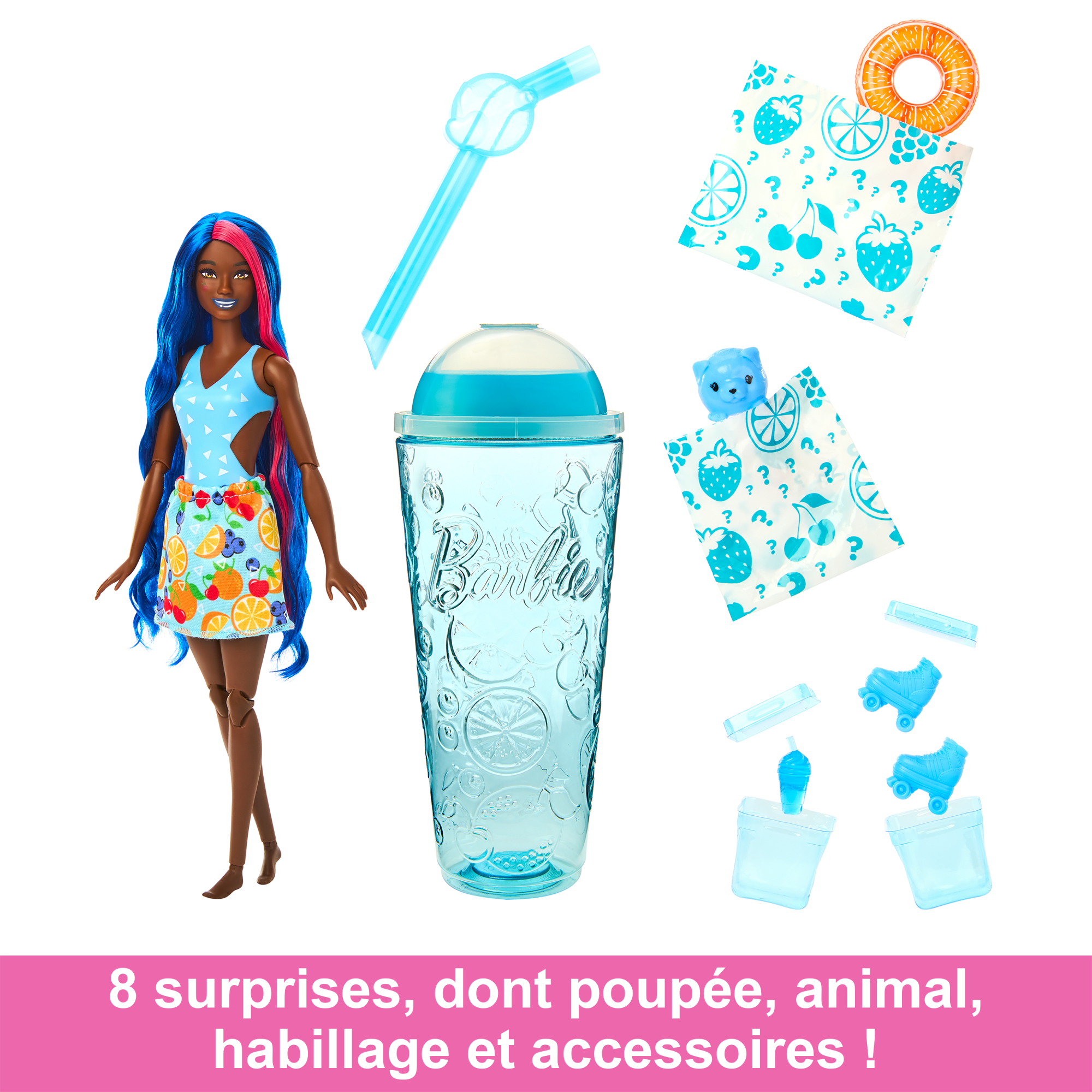 Barbie-Pop Reveal Série Fruit-Poupée Parfum Punch Avec 8 Surprises