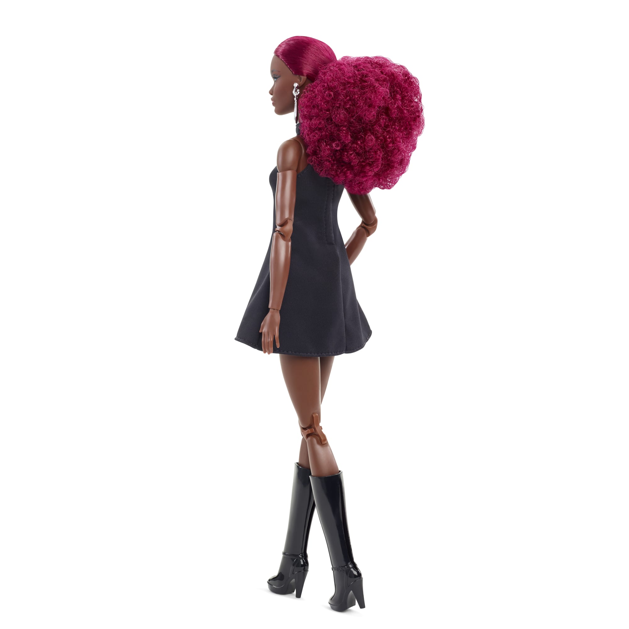 Barbie Basics Collectible Doll, Model 03 With Red Curly Hair, Black Dress & Boots