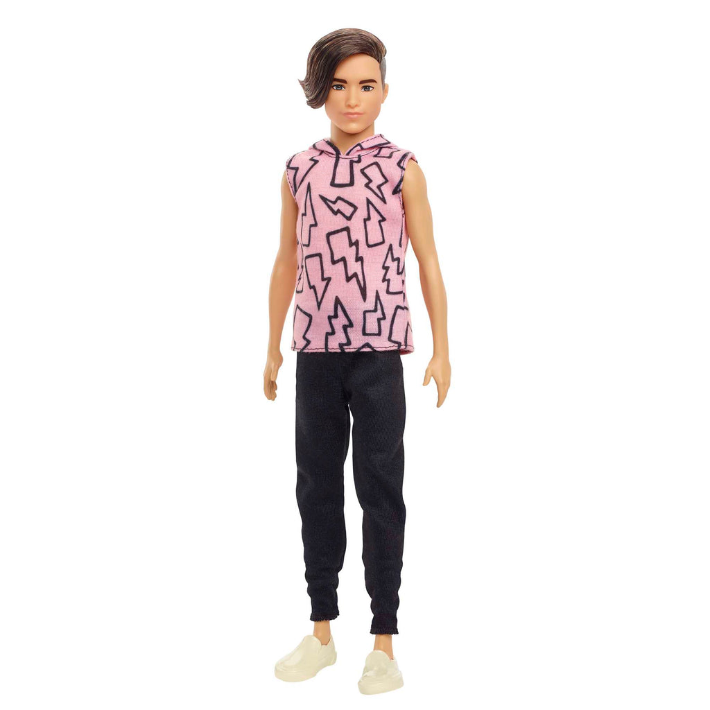Barbie Ken Fashionistas Puppe Im Hoodie Mit Blitzen, Braune Haare, Hose, Für Kinder Von 3 Bis 8 Jahren