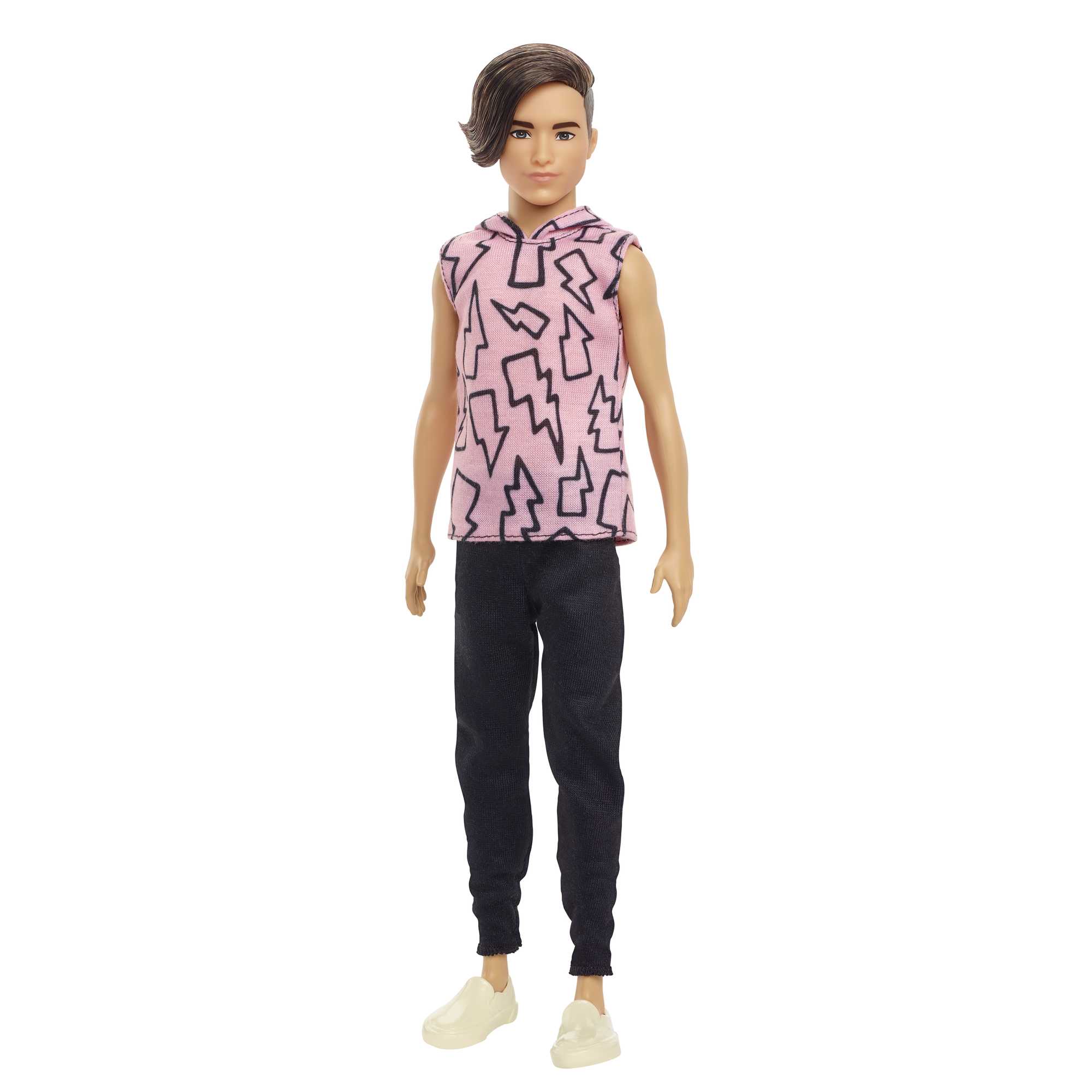 Barbie Ken Fashionistas Puppe Im Hoodie Mit Blitzen, Braune Haare, Hose, Für Kinder Von 3 Bis 8 Jahren