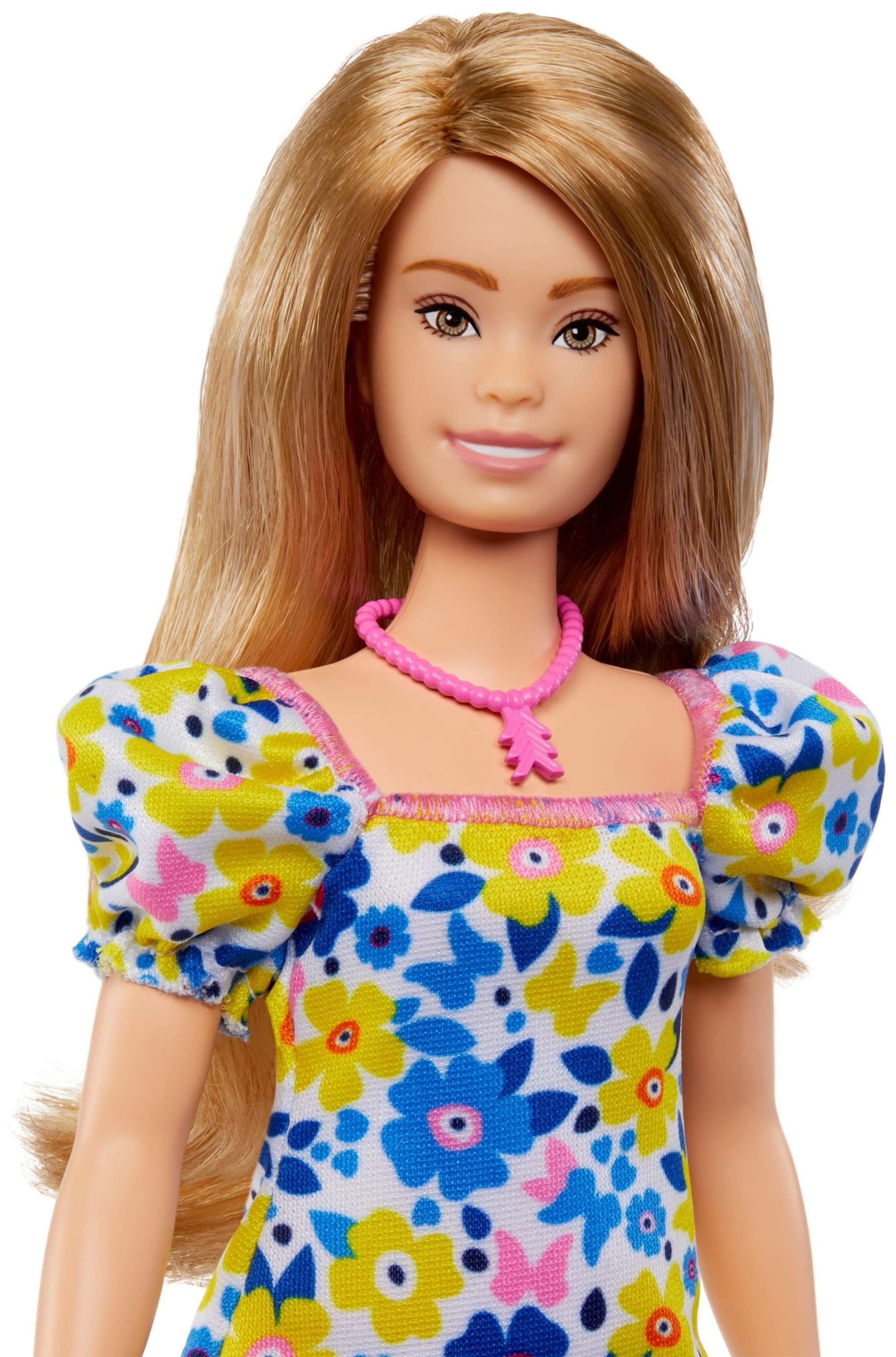 Barbie Fashionista Muñeca Síndrome De Down Vestido Flores +3 Años