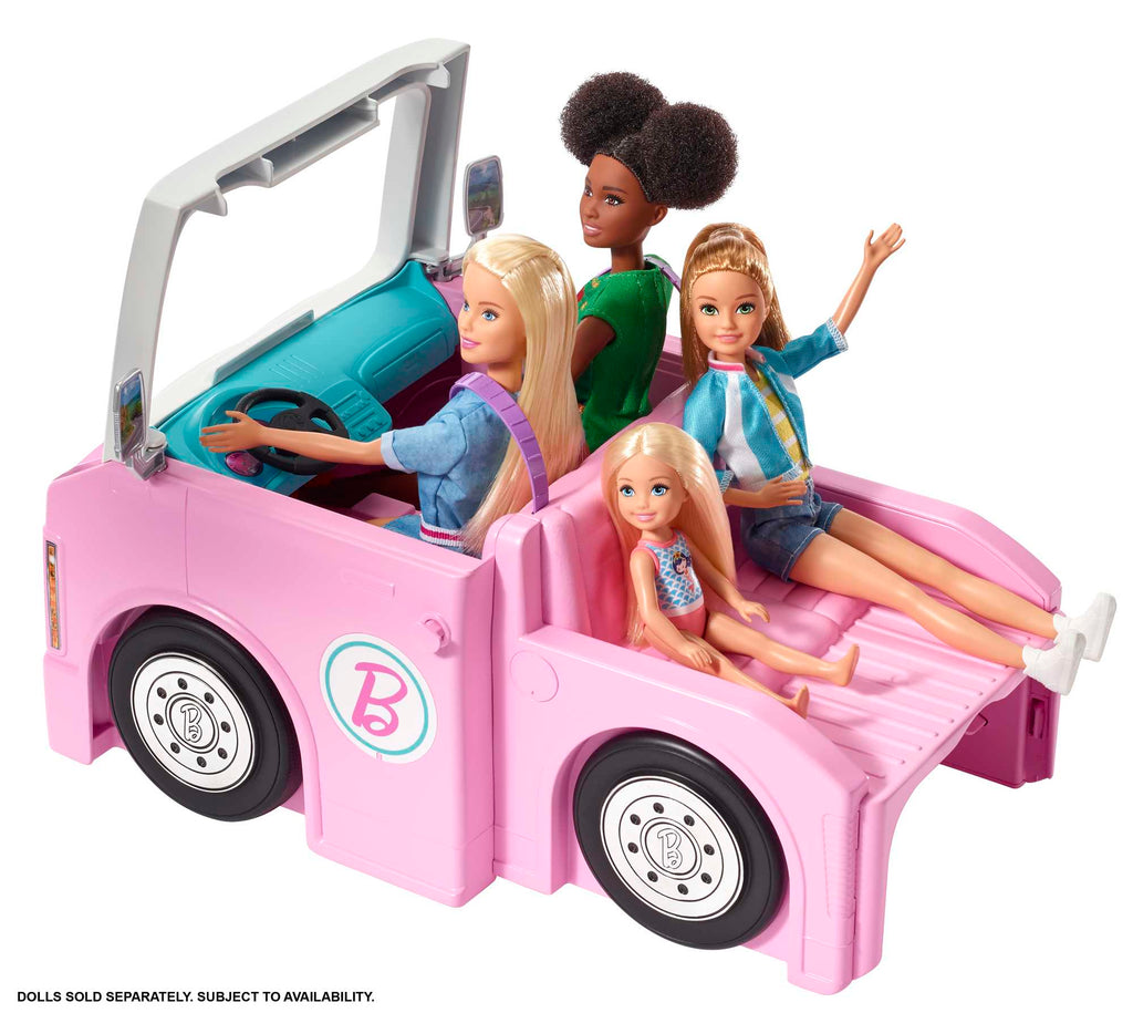 Barbie - Camping-Car De Rêve 3-En-1 - Véhicule Pour Poupée Mannequin - 3 Ans Et +