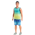 Barbie Fashionistas Ken-Puppe Nr. 236 in Ombré-Tanktop Und Jeans-Shorts, Schwarzes Haar