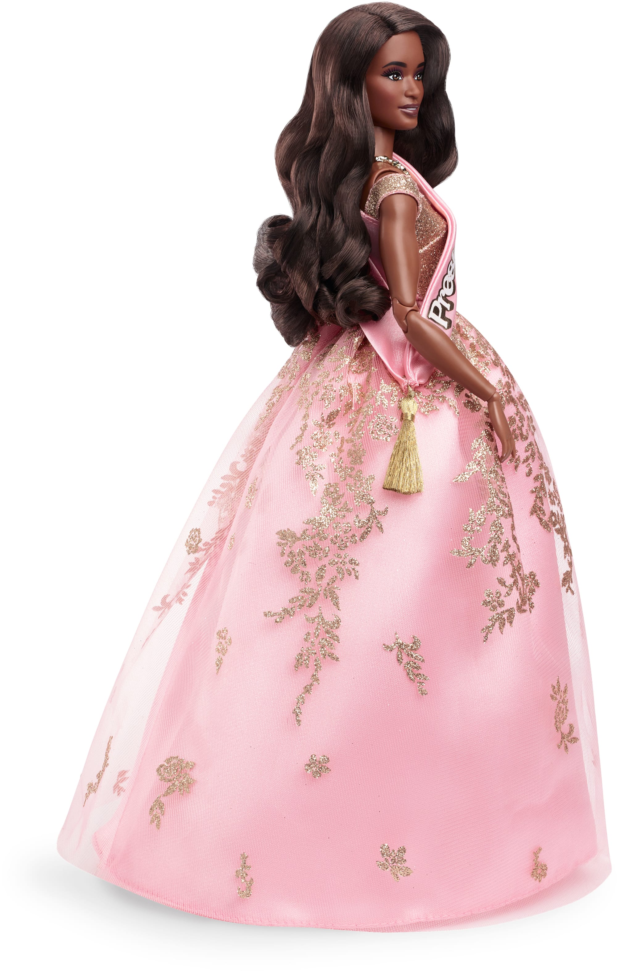 Barbie Le Film-Poupée Barbie Présidente En Robe Rose Et Dorée