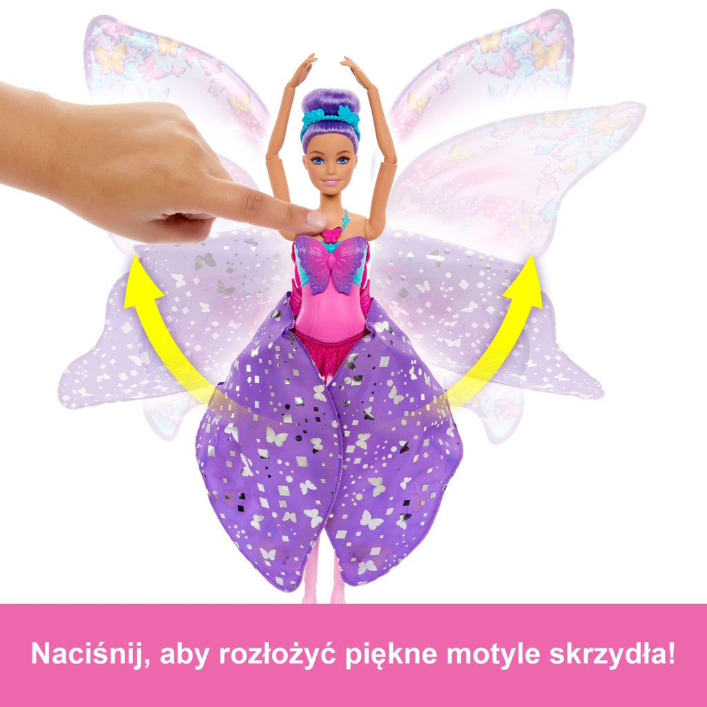 Barbie Motylkowa baletnica 2 w 1 Lalka z magiczną przemianą