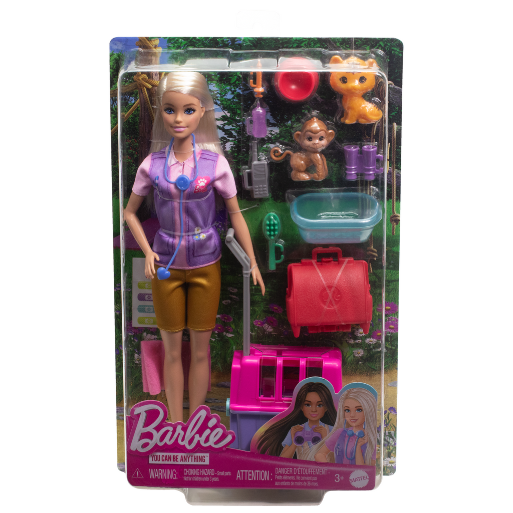 Barbie-Sauvetage D’Animaux-Coffret Poupée Blonde Et Accessoires