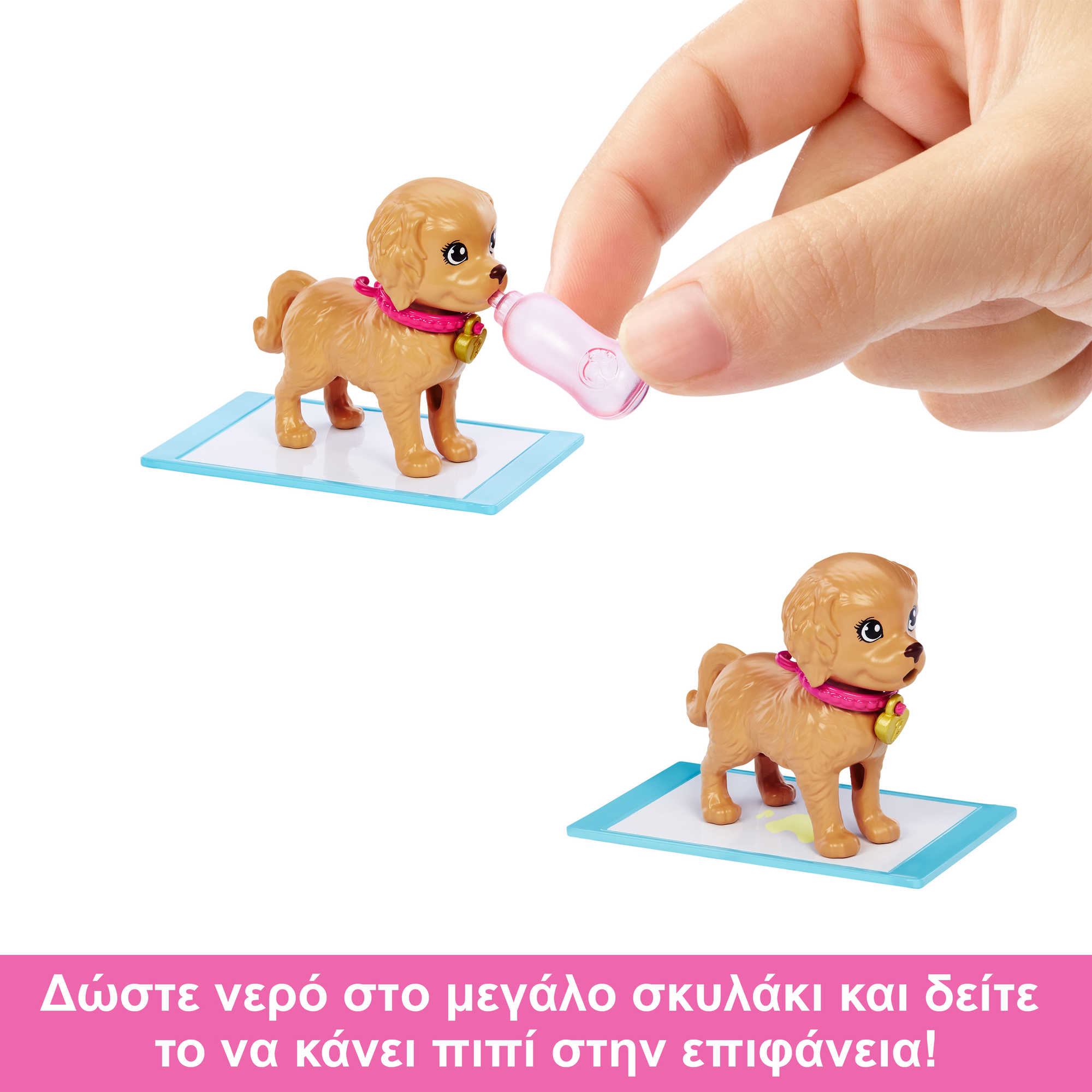 Barbie Κούκλα Και Αξεσουάρ Σετ Παιχνιδιού Με Κούκλα, 2 Σκυλάκια Και Αλλαγή Χρώματος