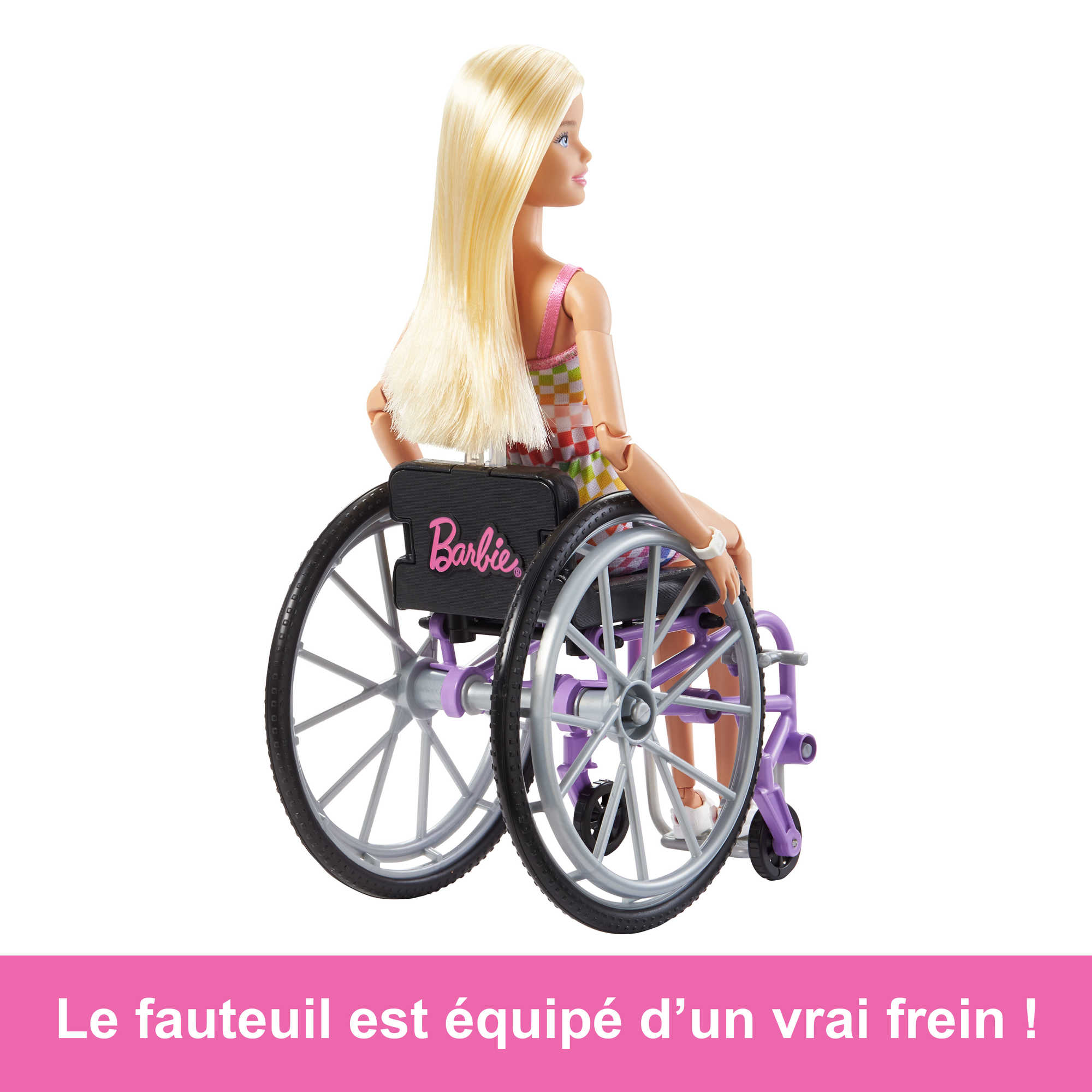 Barbie - Barbie Fashionistas 194 Blonde Avec Fauteuil Roulant - Coffret Poupée Mannequin - 3 Ans Et +