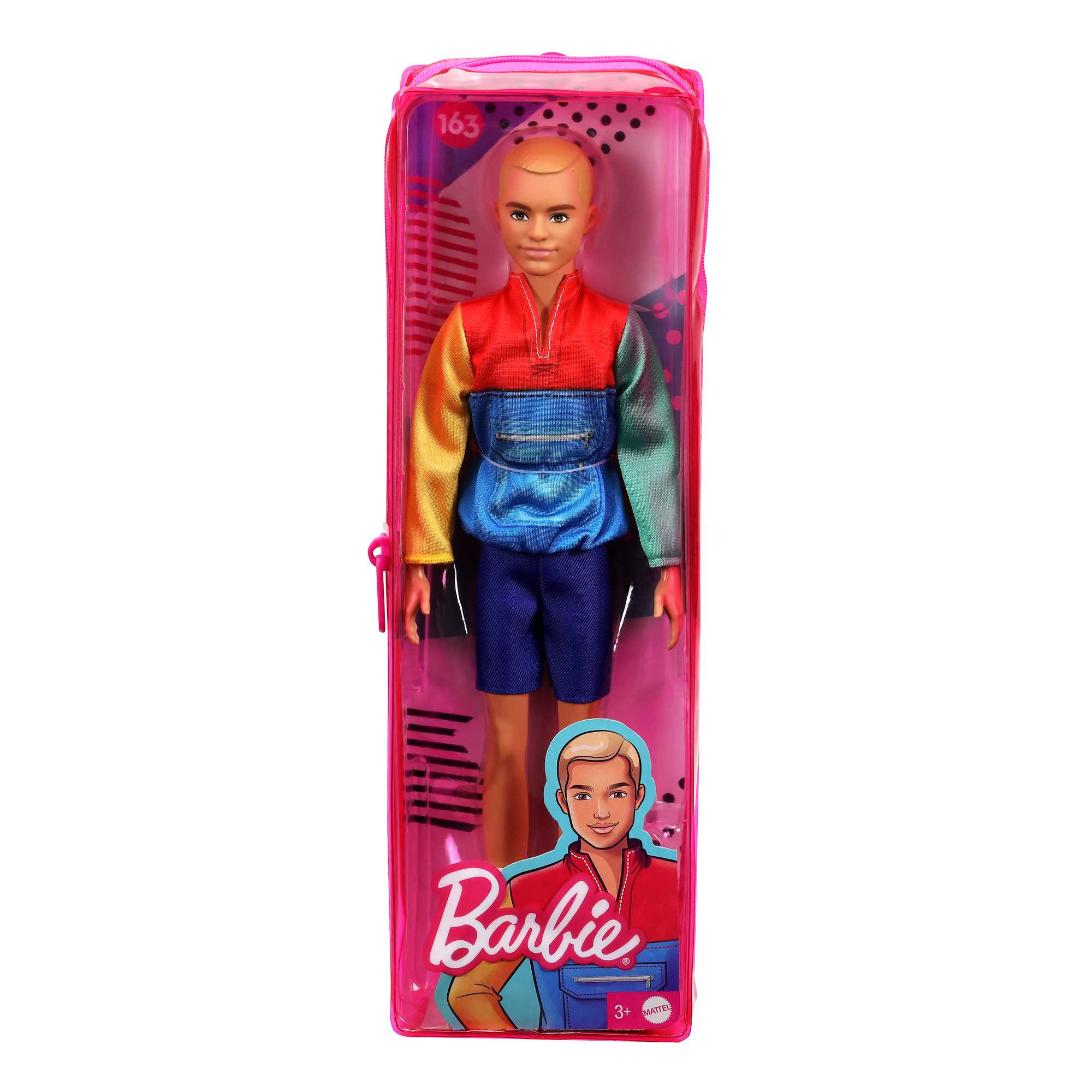 Barbie Ken Fashionistas Puppe in Blockfarben Jacke, Anziehpuppe