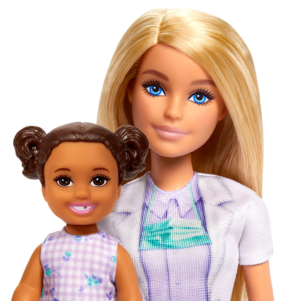 Barbie Zahnärztin-Puppe, Blonde Modepuppe, 1 Kinderpuppe, Medizinisches Untersuchungszubehör Und Passende Accessoires