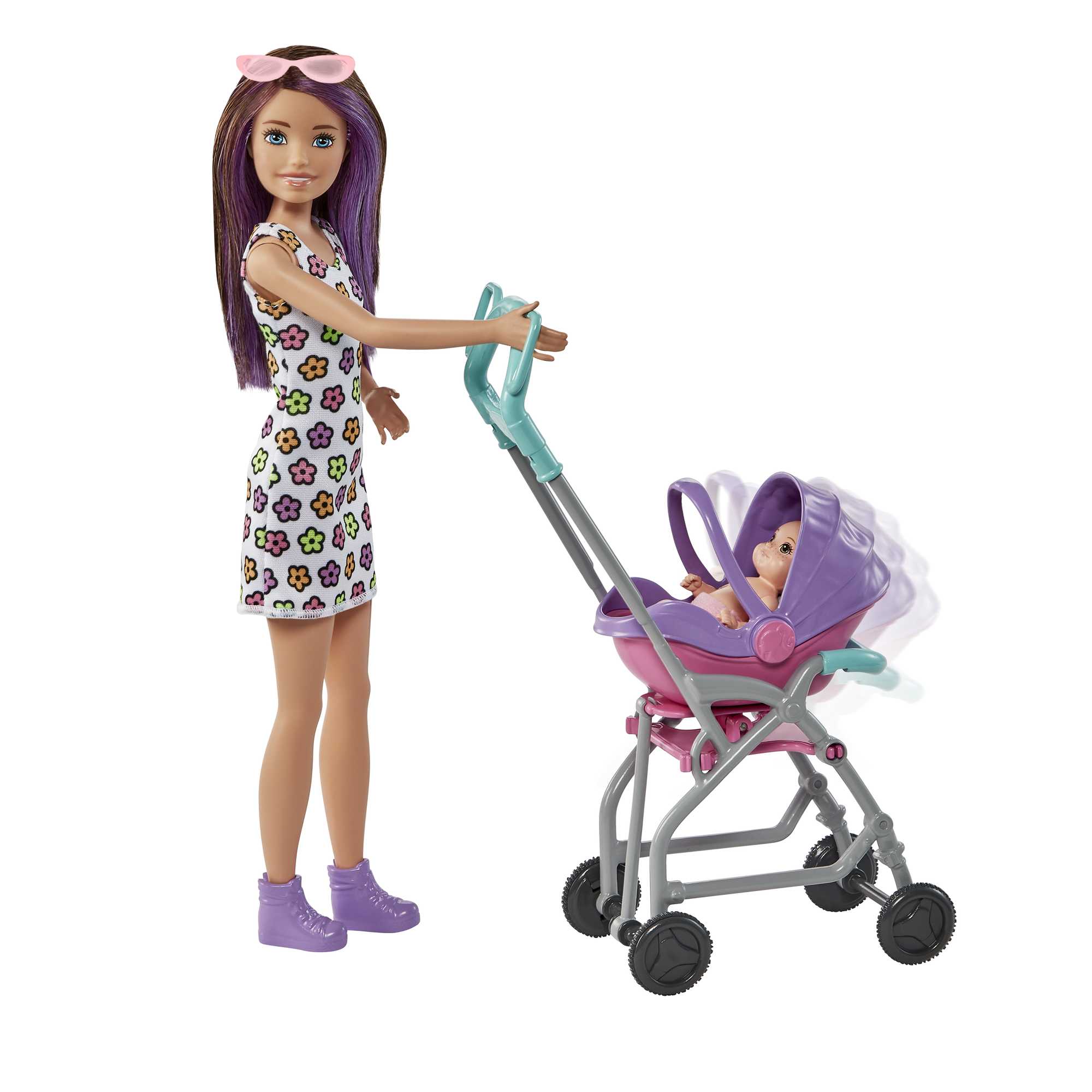 Barbie-Coffret Skipper Baby-Sitter Poussette Avec Poupée, Dès 3 Ans