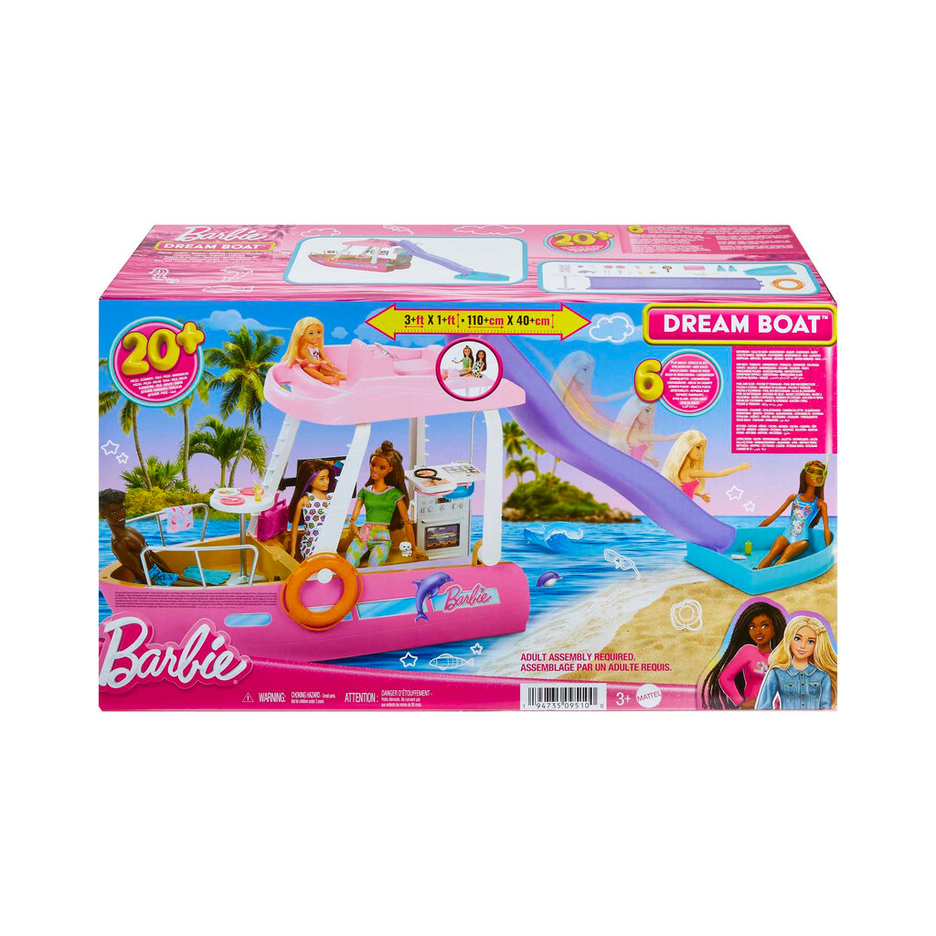 Conjunto De Juego Barbie Dream Boat Con Barco Con Piscina, Tobogán Y Accesorios