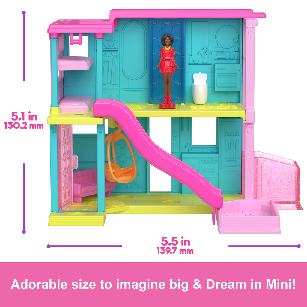 Barbie Mini Barbieland Doll House Playsets With 1.5-Inch Doll, Furniture & Accessories (Styles May Vary)