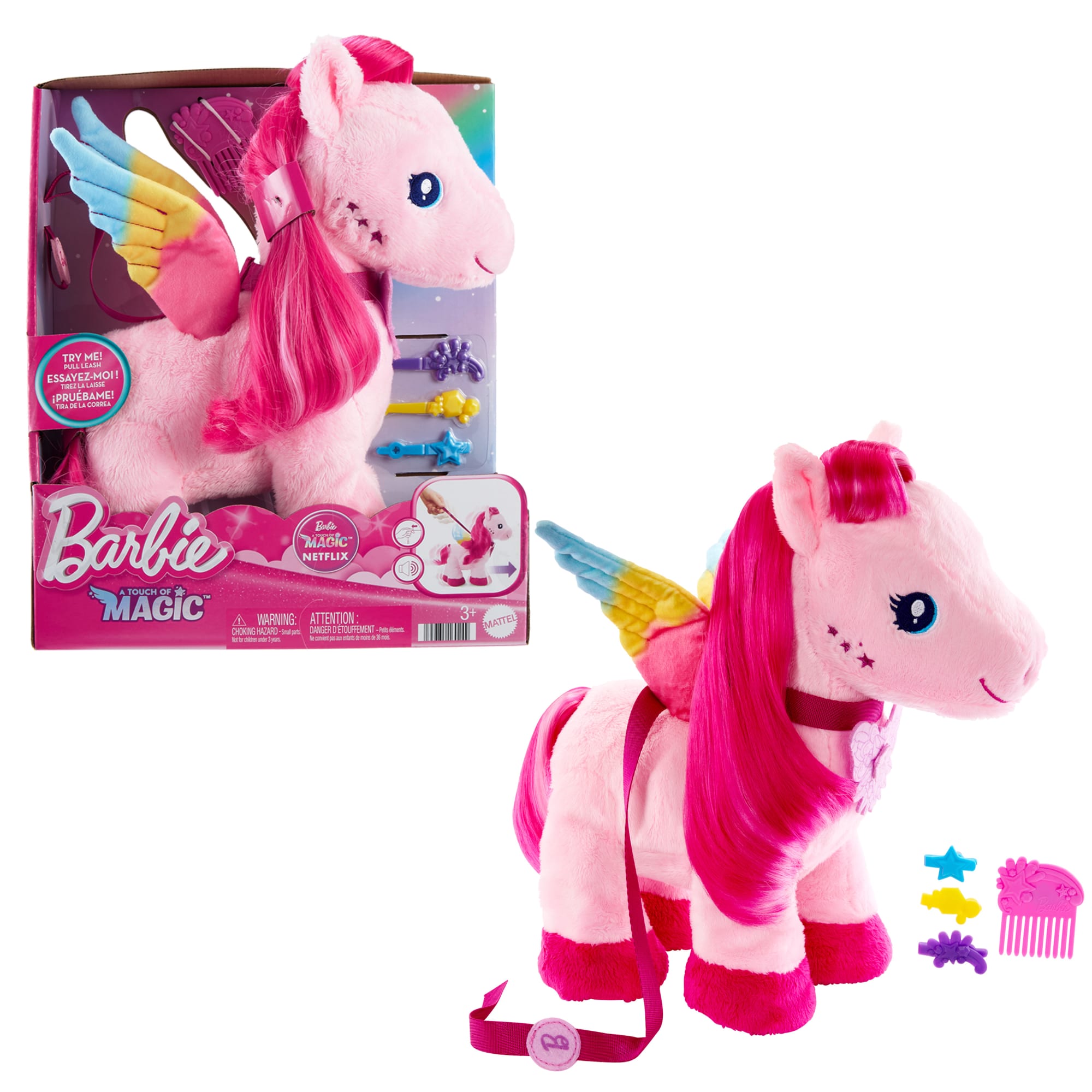 Barbie-A Touch Of Magic-Pégase Marche Et Bat Des Ailes-Peluche