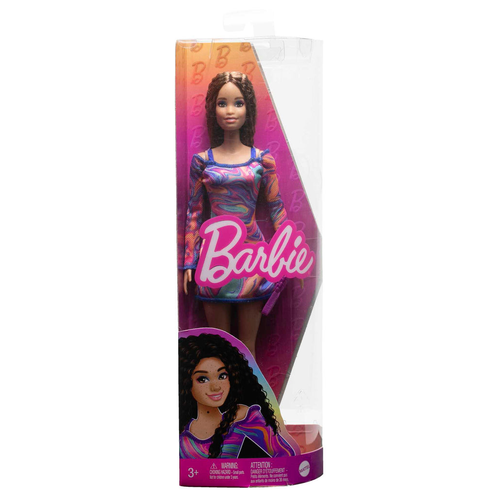 Barbie - Barbie Fashionistas 206 Avec Cheveux Crépus - Poupée Mannequin - 3 Ans Et +