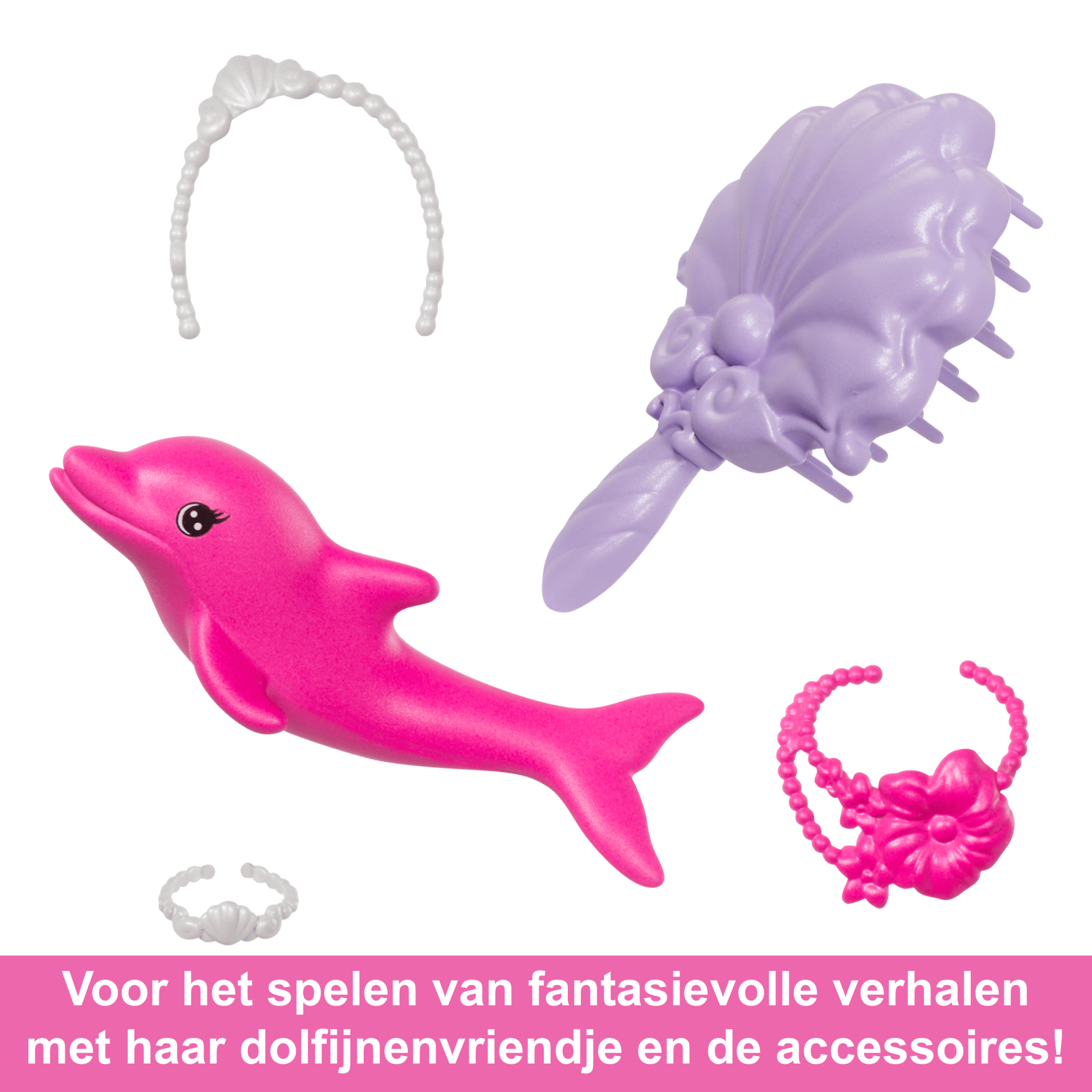 Barbie 'Malibu' Zeemeerminpop Met Kleurverandering, Dolfijn En Accessoires
