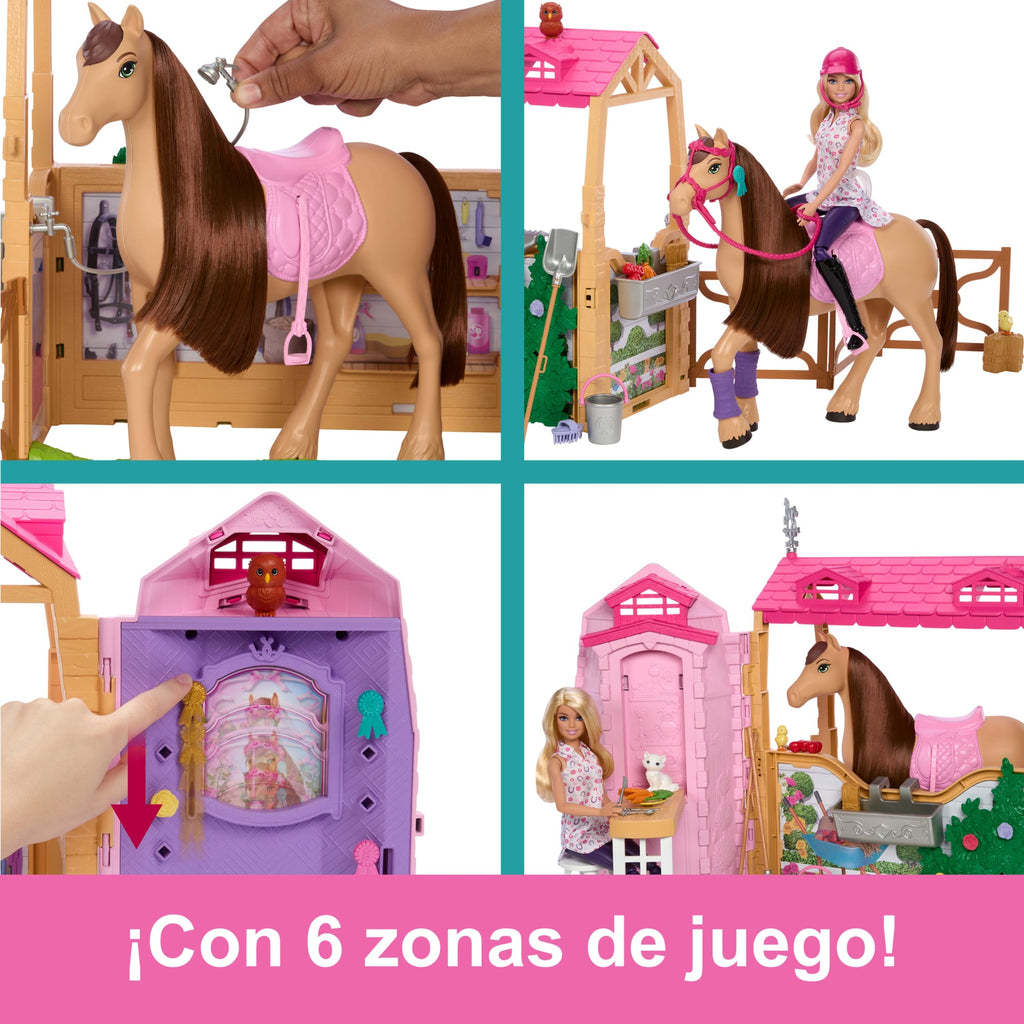 Conjunto De Juego De Establo De “Barbie Mysteries: The Great Horse Chase” Con Muñeca, Caballo De Juguete Y Accesorios, Más De 25 Piezas